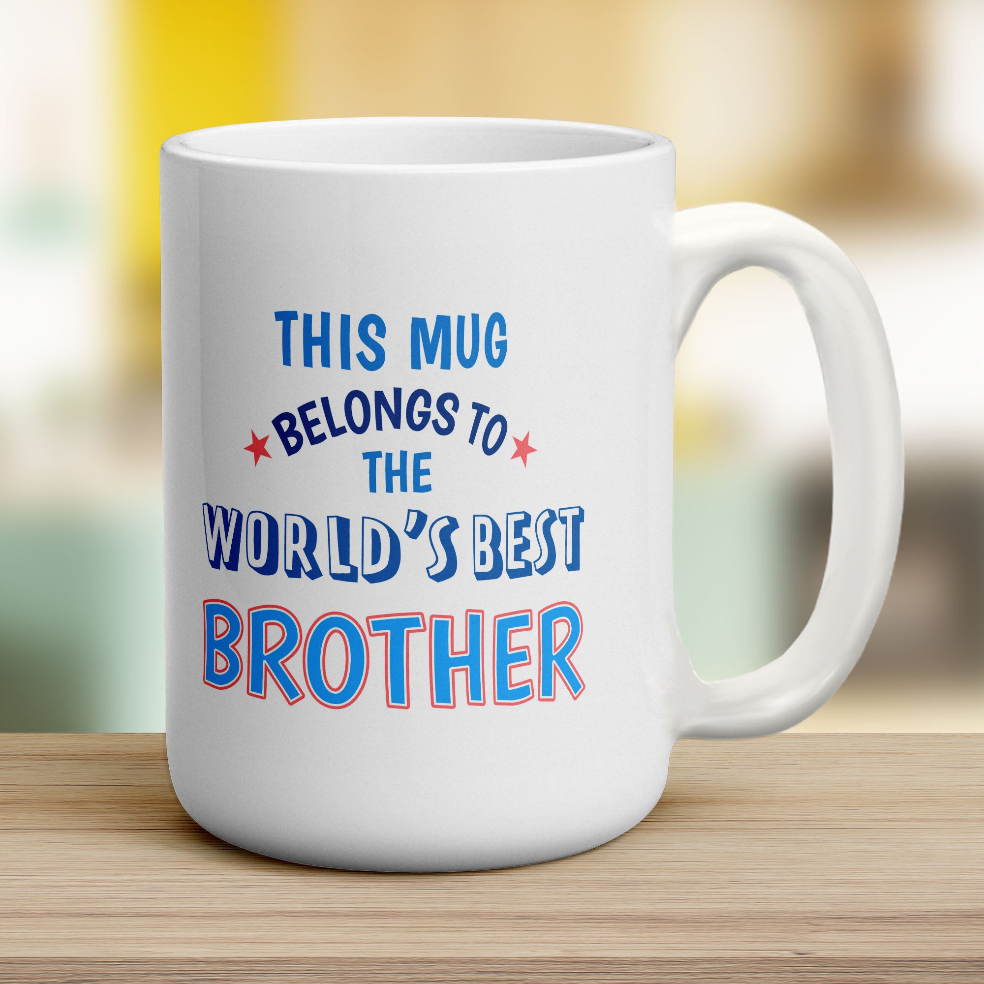 World's Best Brother Personalised Mug - Jumbo 440ml (15oz) / White