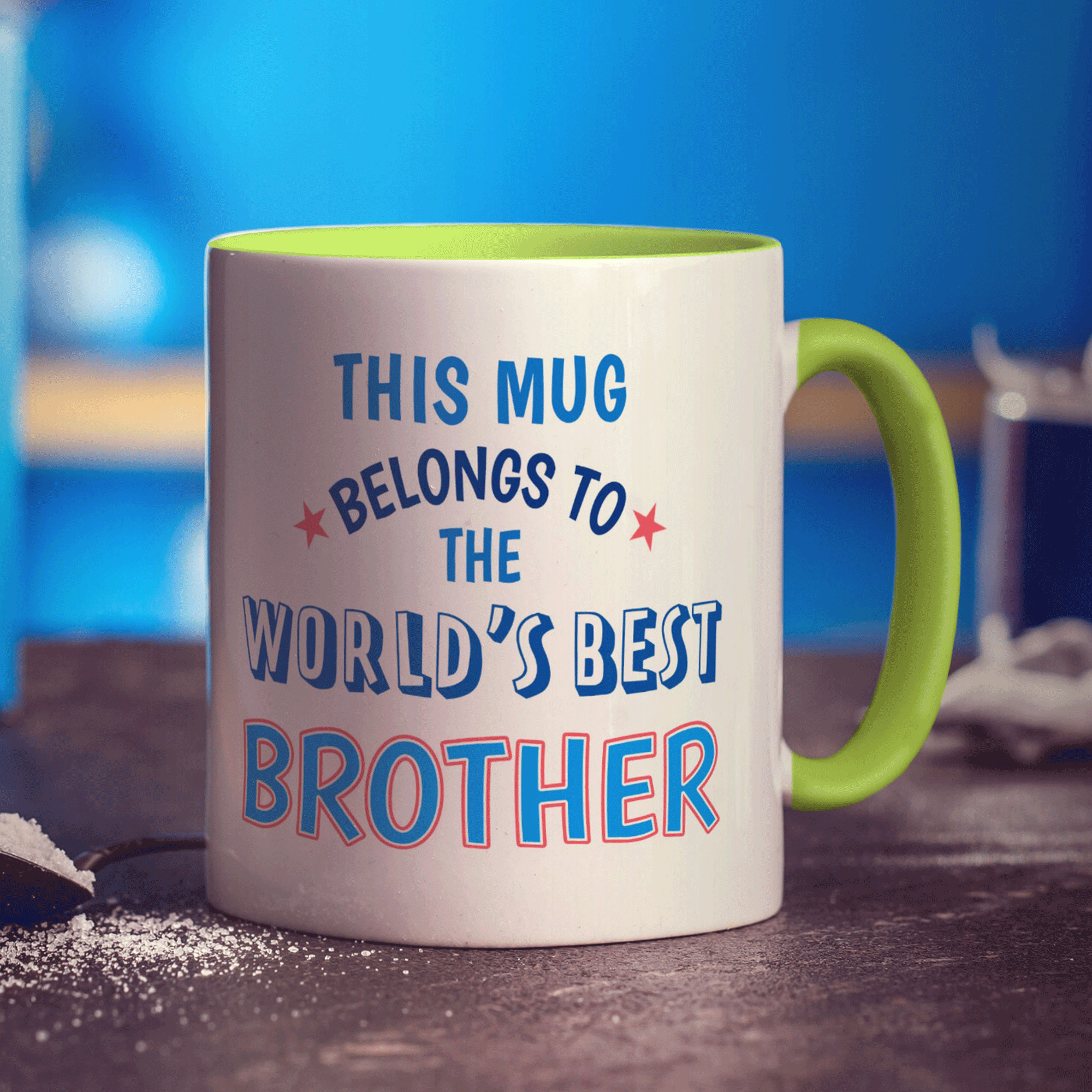 World's Best Brother Personalised Mug - Standard 330ml (11oz) / Green