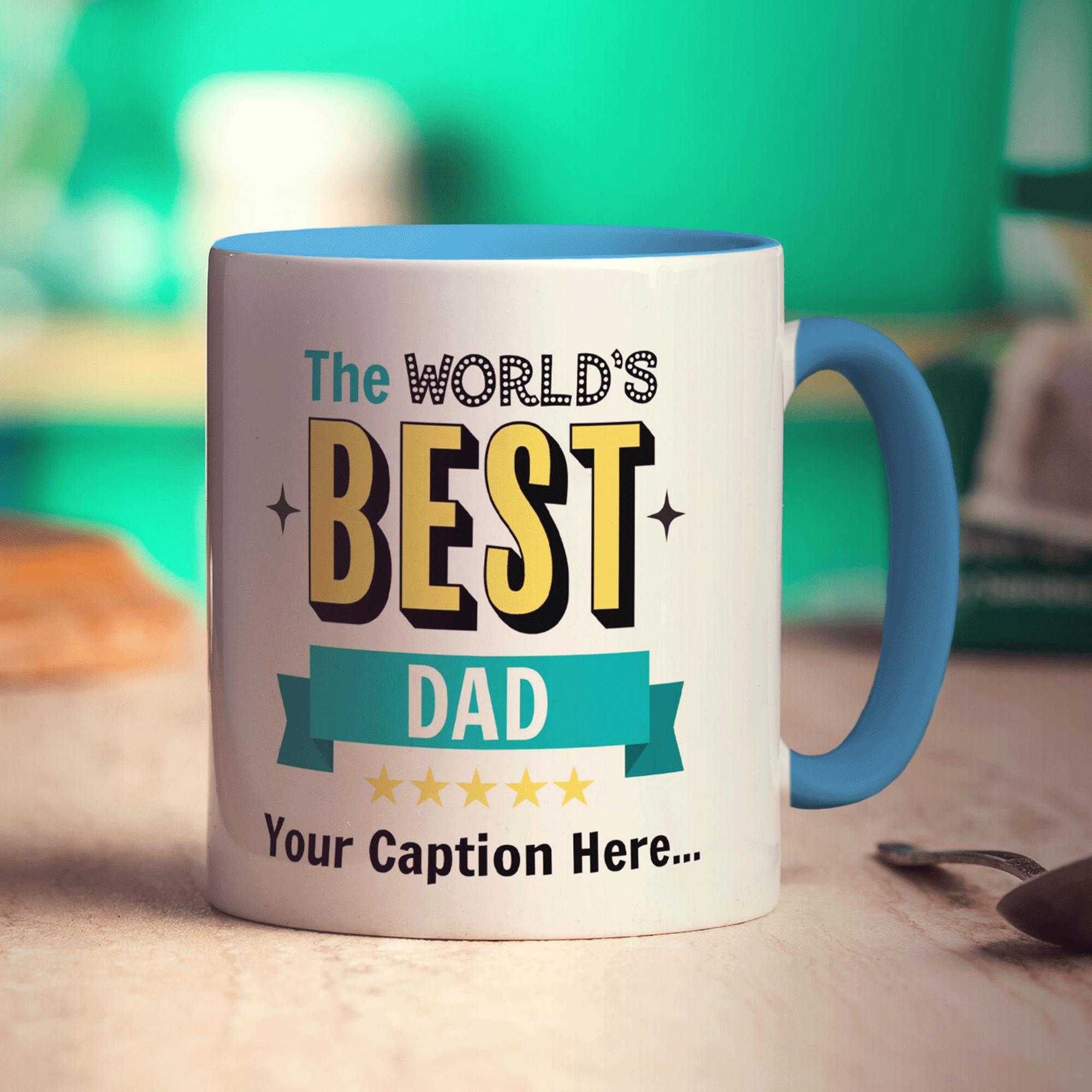 World's Best Dad with Caption and Photo Mug