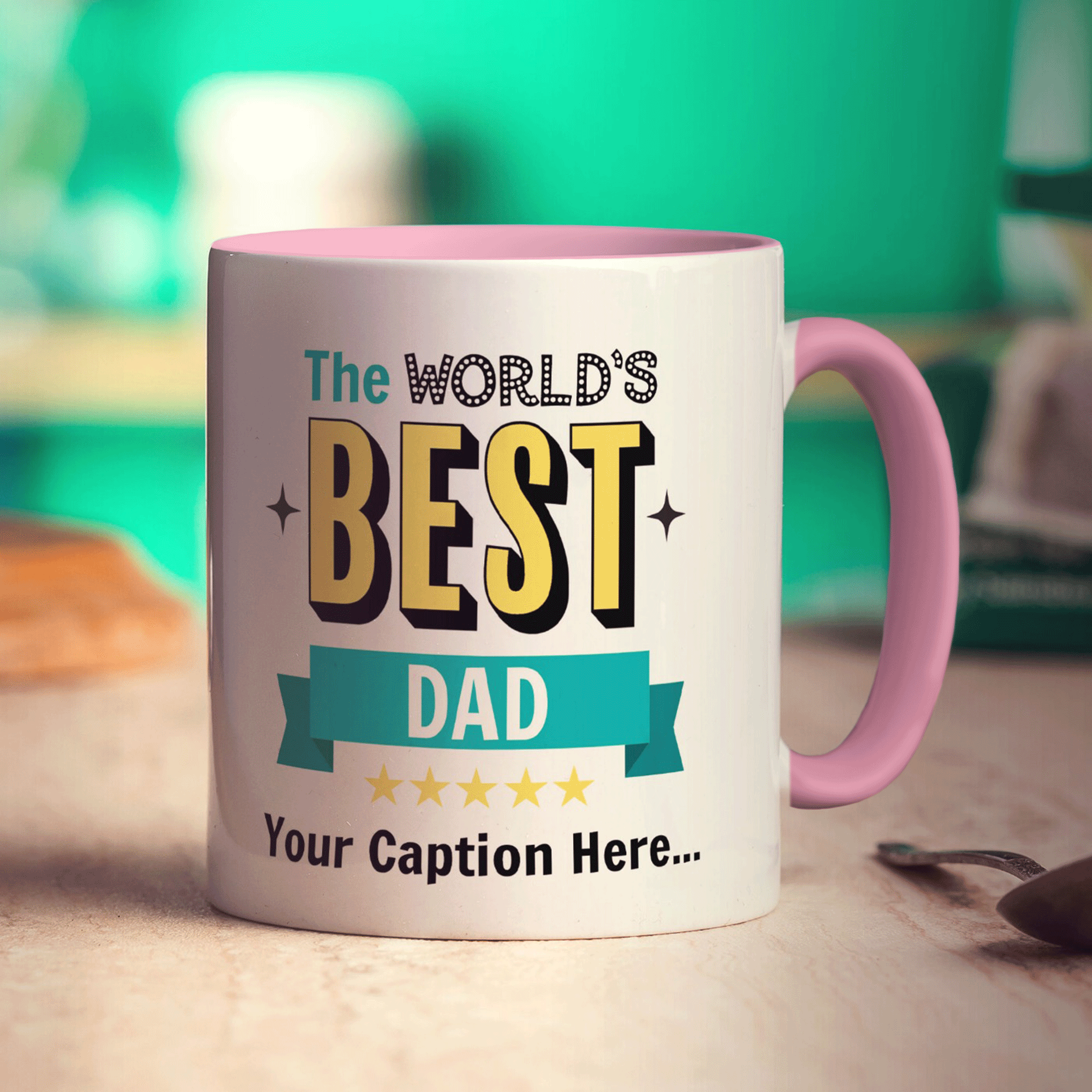 World's Best Dad with Caption and Photo Mug