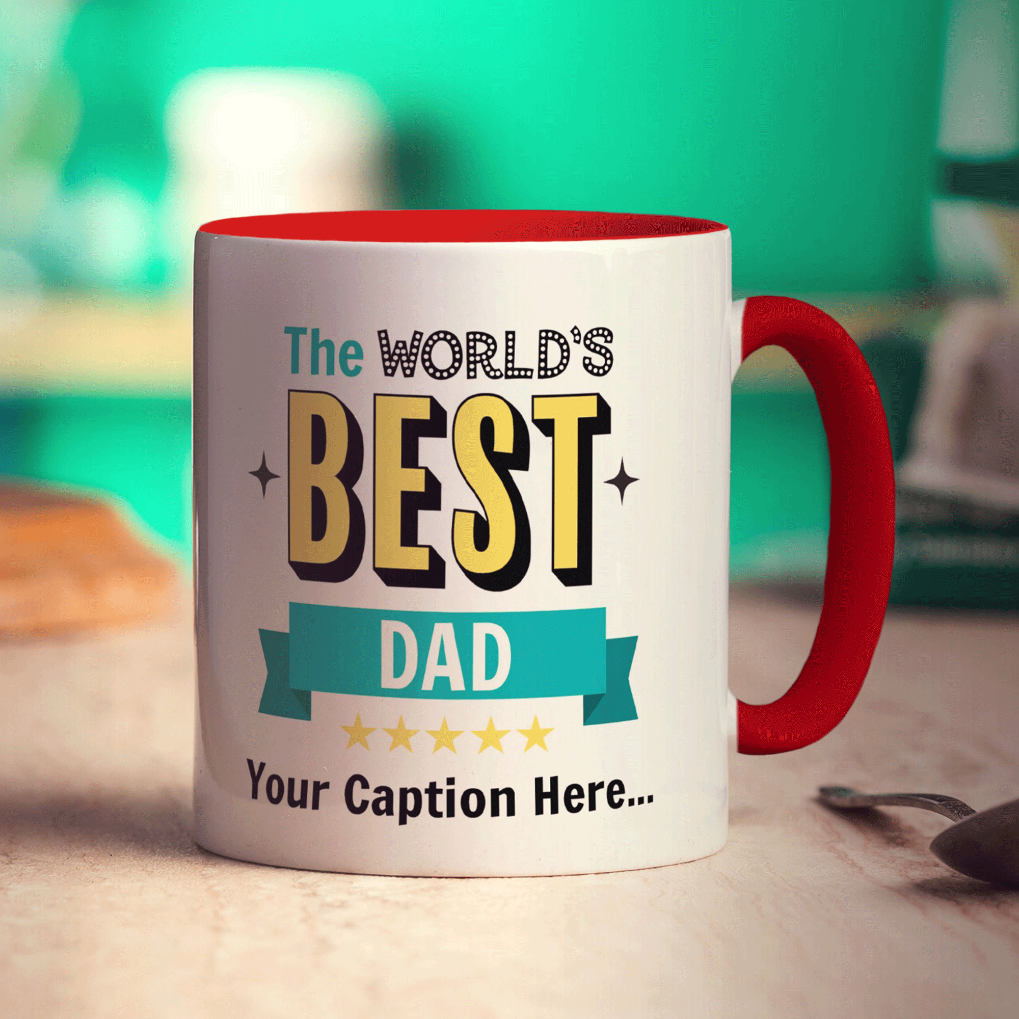 World's Best Dad with Caption and Photo Mug