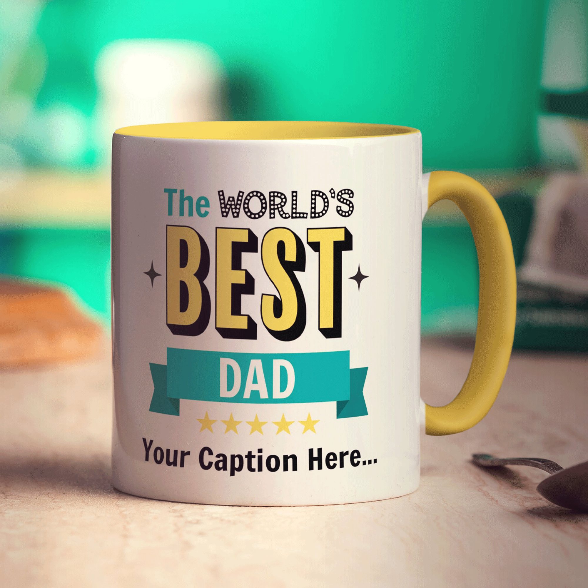 World's Best Dad with Caption and Photo Mug