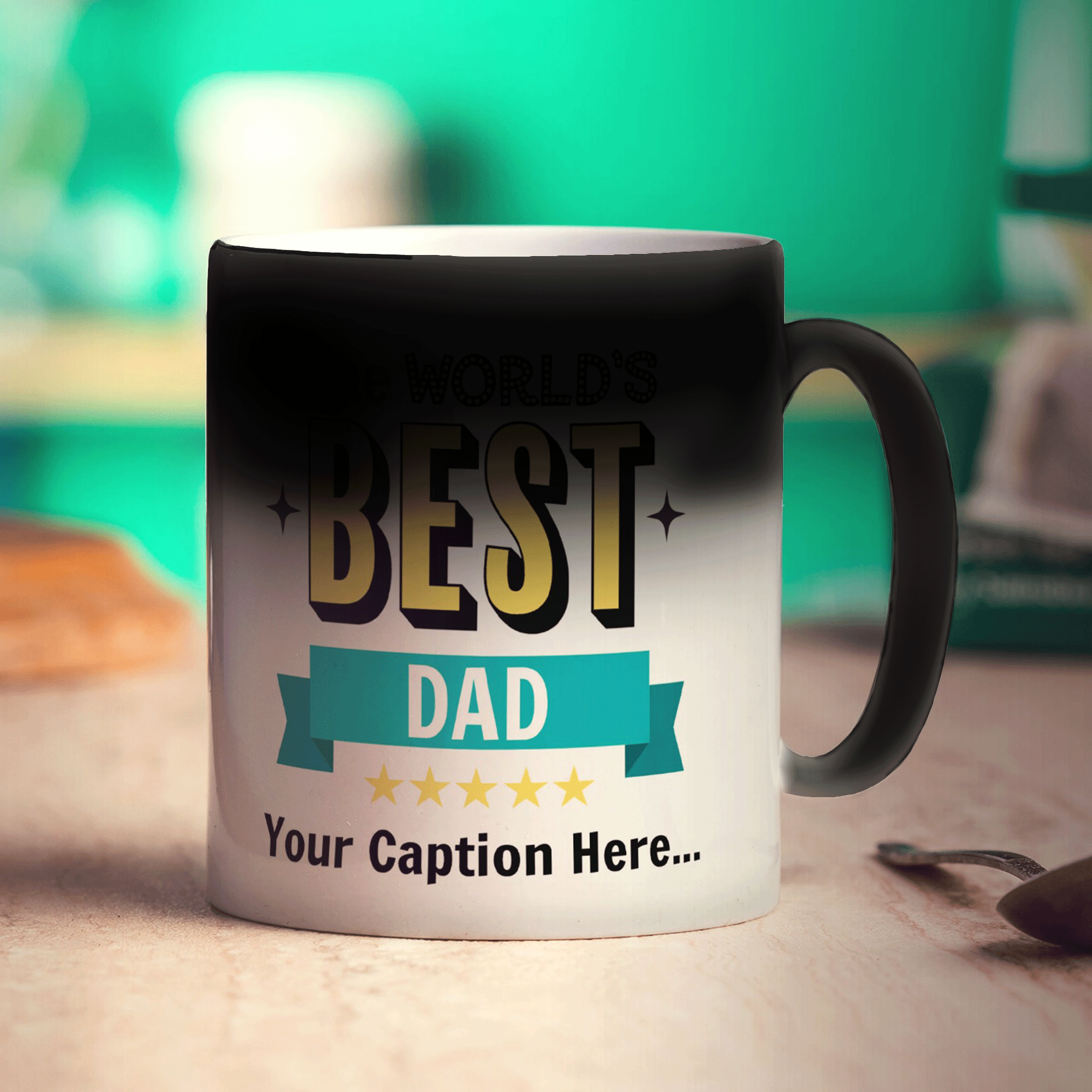 World's Best Dad with Caption and Photo Mug