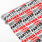 World's Best Farter I Mean Father Wrapping Paper - Red
