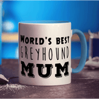 World's Best Greyhound Mum Mug - Standard 330ml (11oz) / Blue