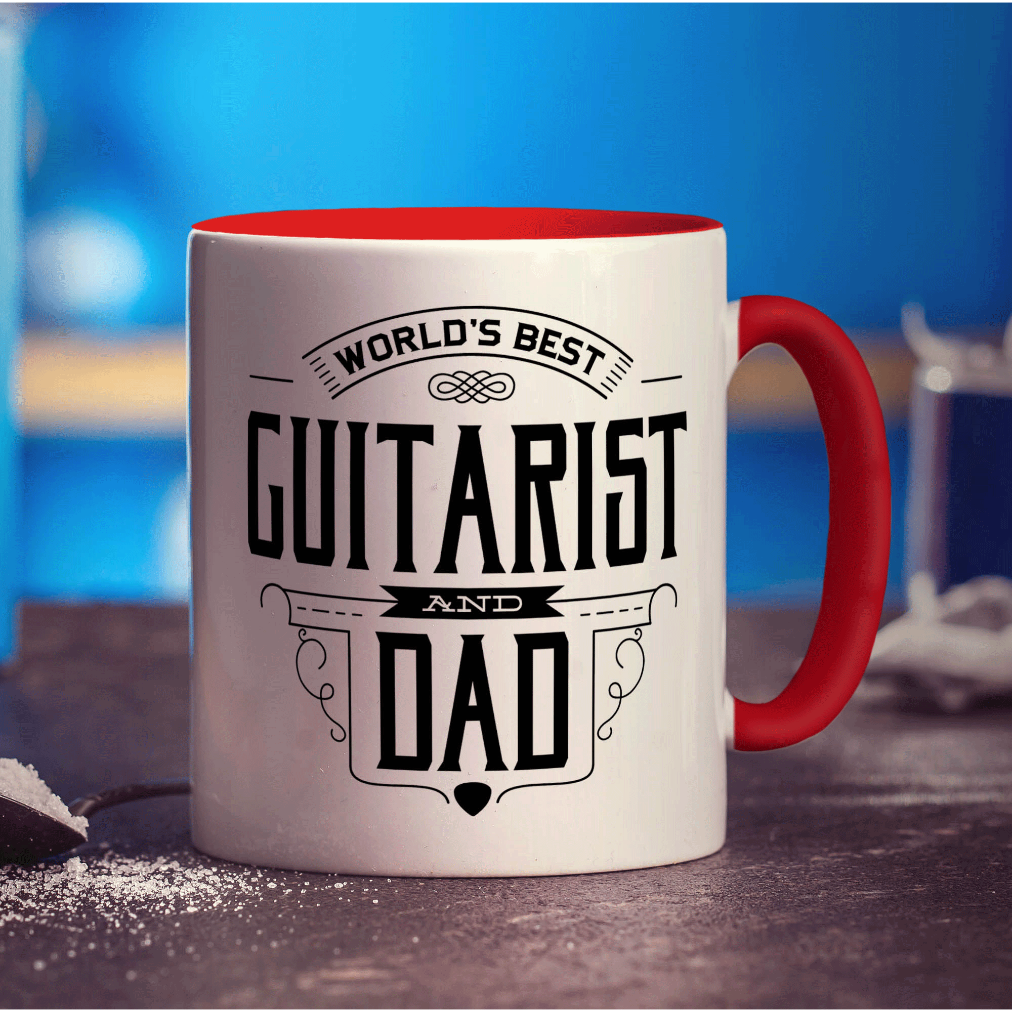 World's Best Guitarist & Dad Mug