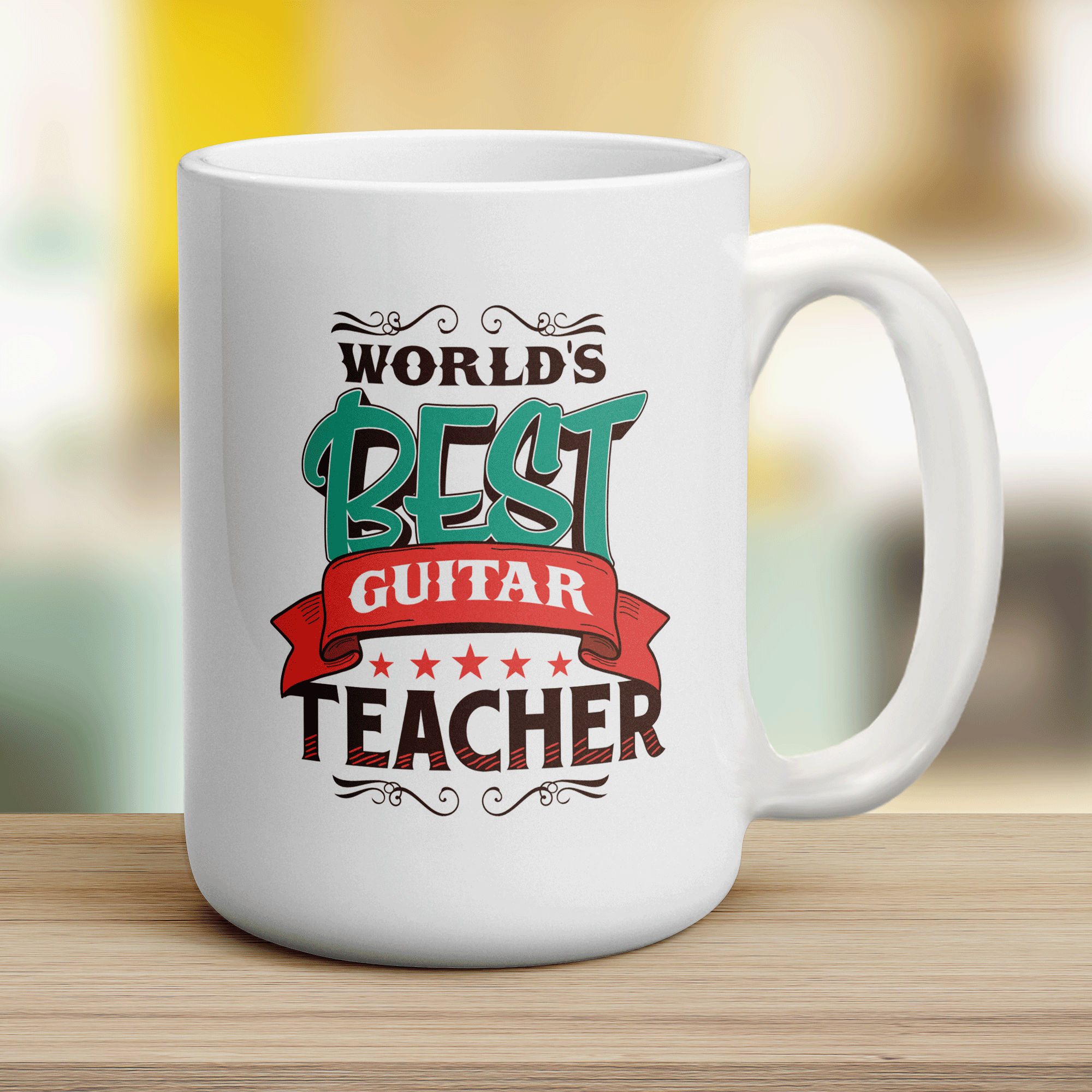 World's Best Guitar Teacher Mug