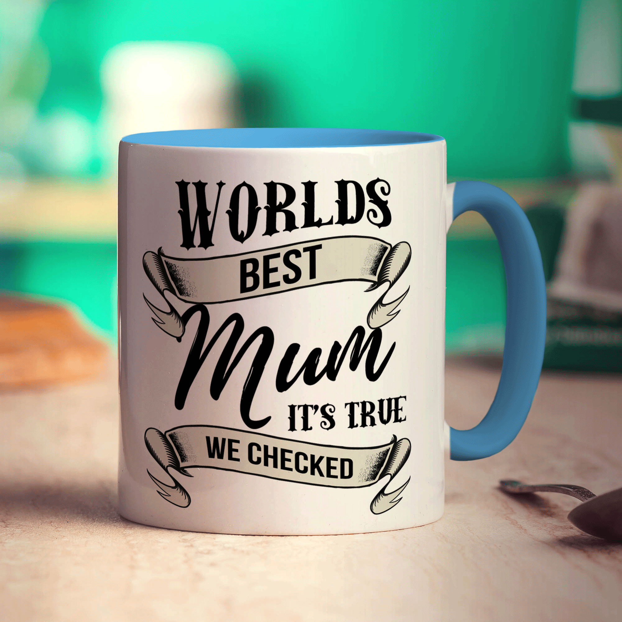 Worlds Best Mum It's True We Checked Mug - Standard 330ml (11oz) / Blue