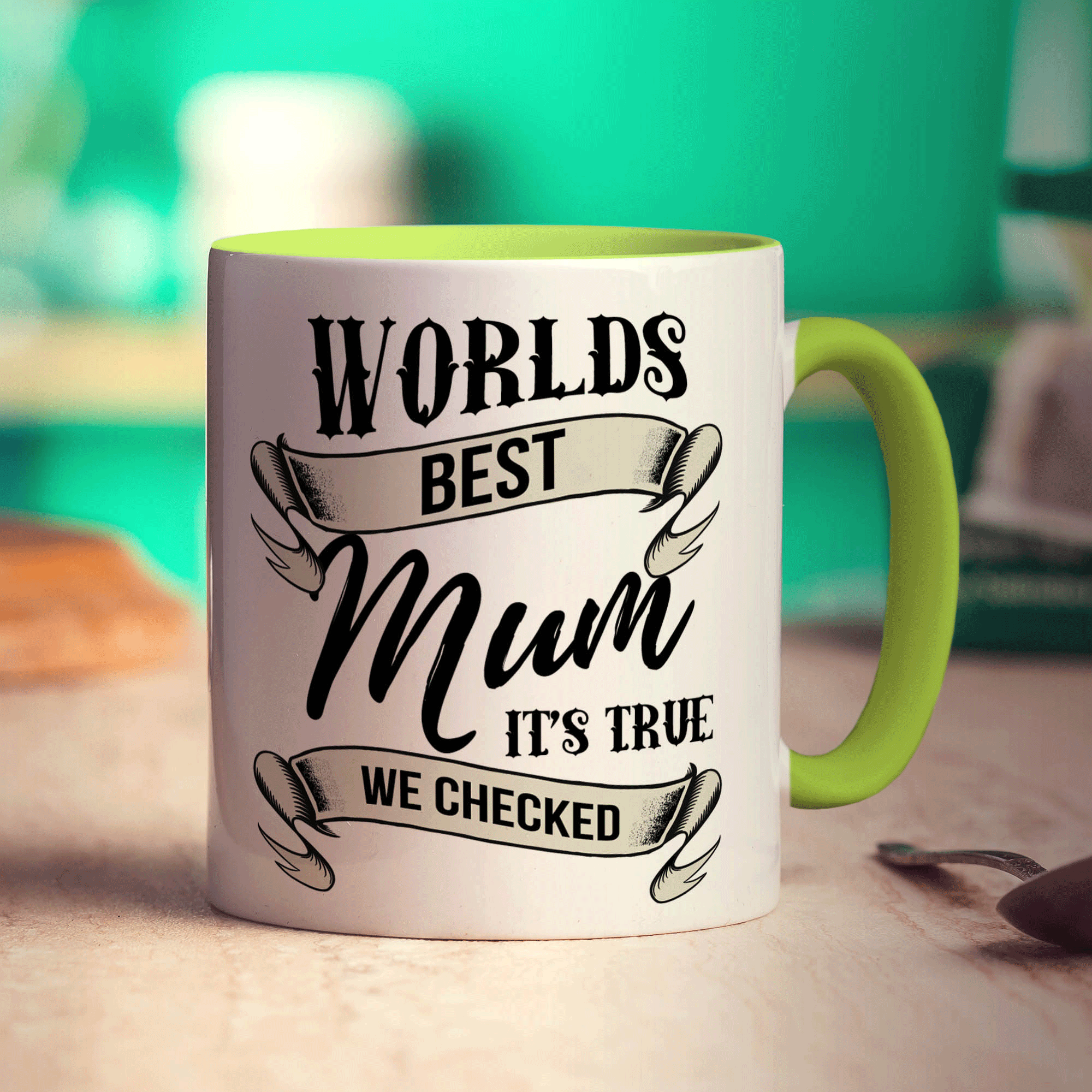Worlds Best Mum It's True We Checked Mug - Standard 330ml (11oz) / Green