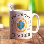 Personalised World's Best Teacher Mug - Standard 330ml (11oz) / White
