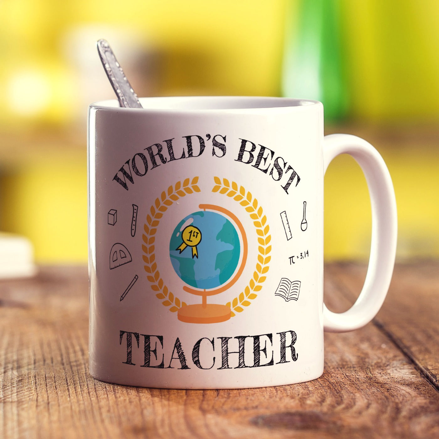 Personalised World's Best Teacher Mug - Standard 330ml (11oz) / White