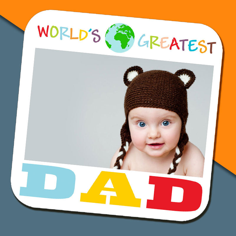 "World's Greatest Dad" Photo Coaster