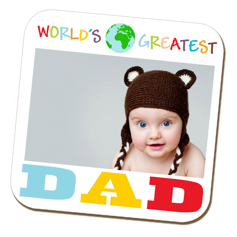 "World's Greatest Dad" Photo Coaster