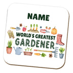 World's Greatest Gardener Name Coaster