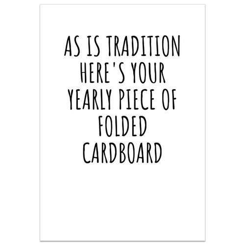 As Is Tradition, Here's Your Yearly Piece Of Folded Cardboard