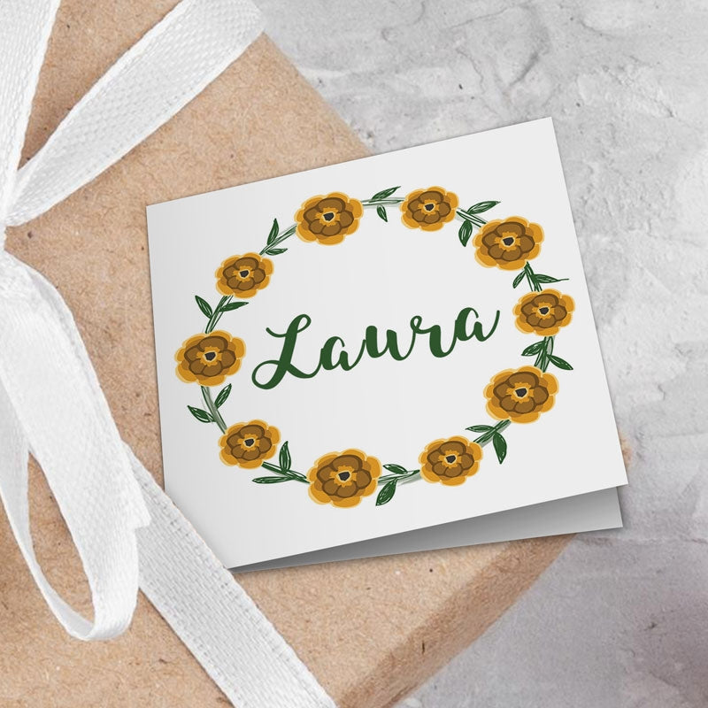 Yellow Flower Crown Mother's Day Gift Tags Addon