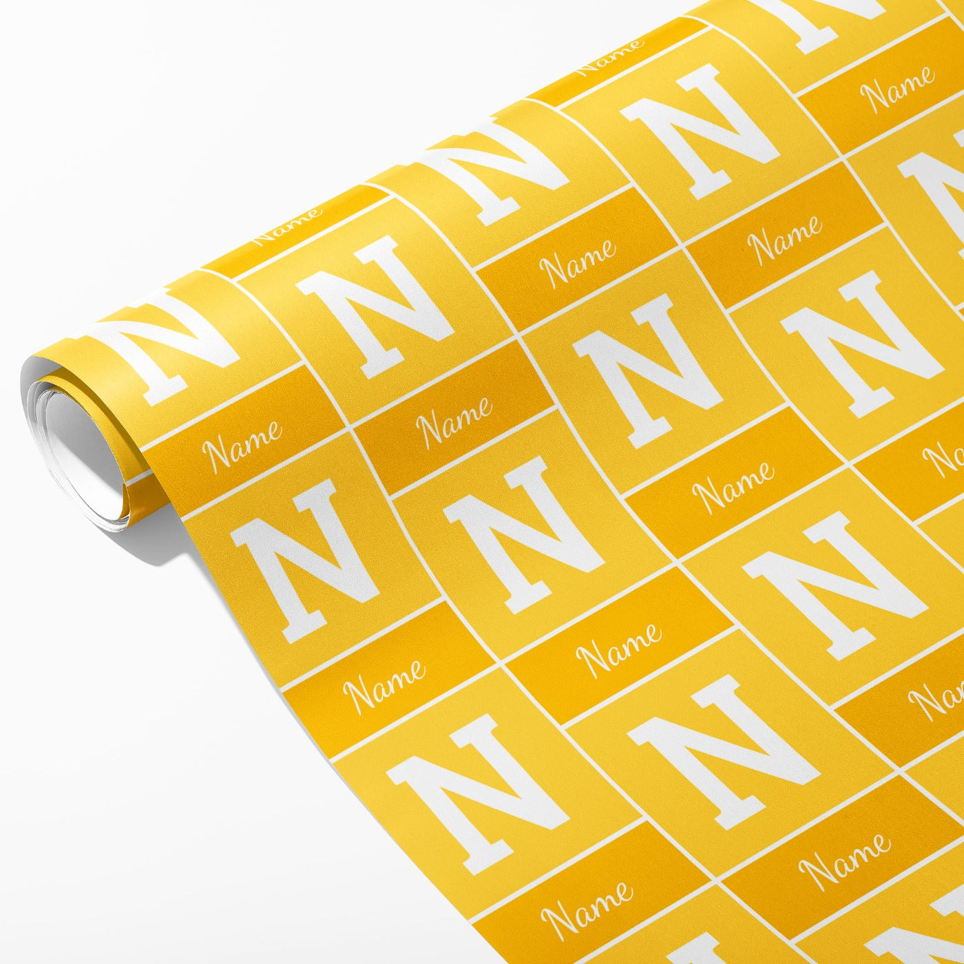Yellow Colour Name and Initial Wrapping Paper