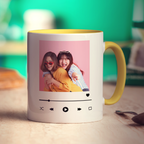 Music Player Personalised Photo Mug - Standard 330ml (11oz) / Yellow