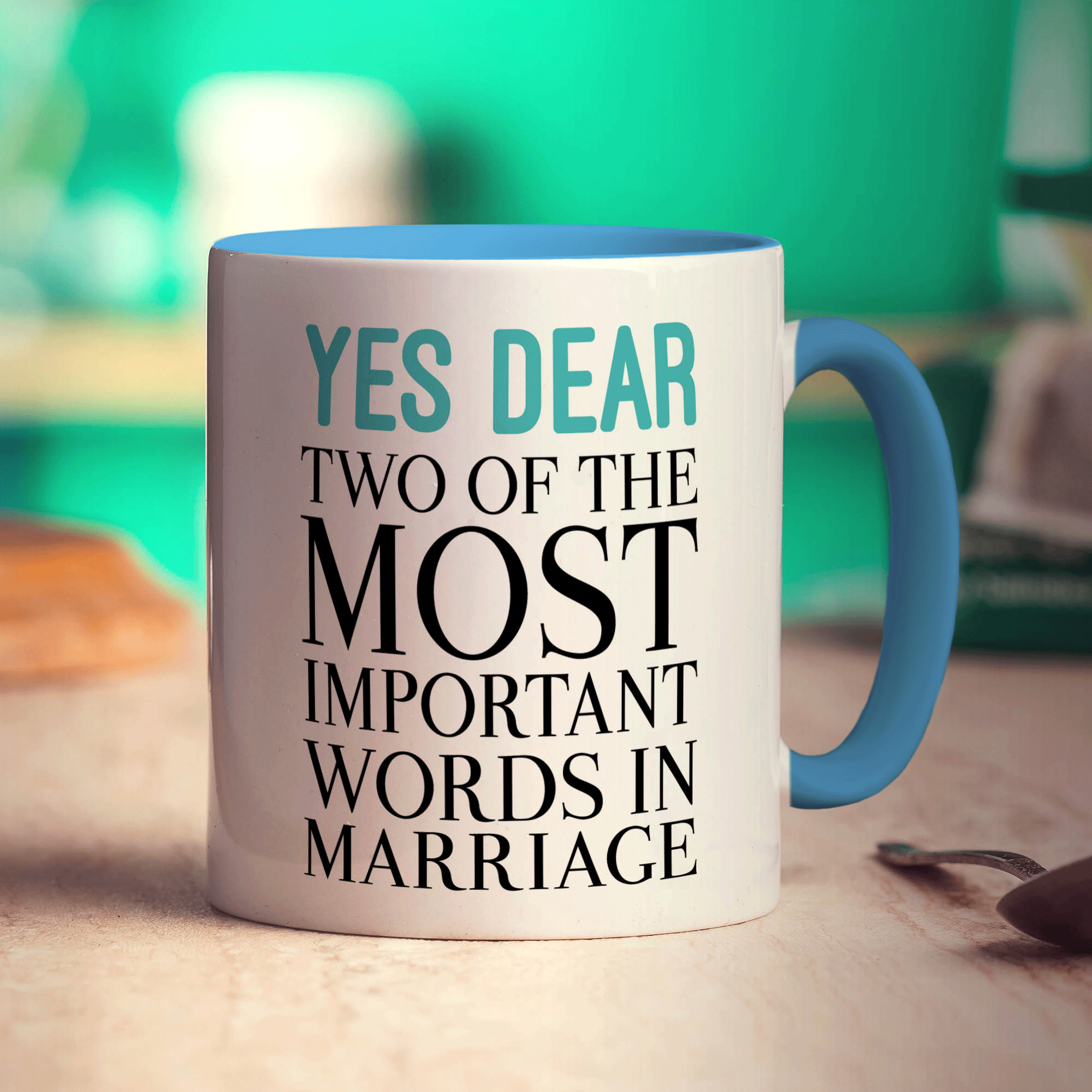 Yes Dear, Two of the Most Important Words in Marriage Mug - Standard 330ml (11oz) / Blue