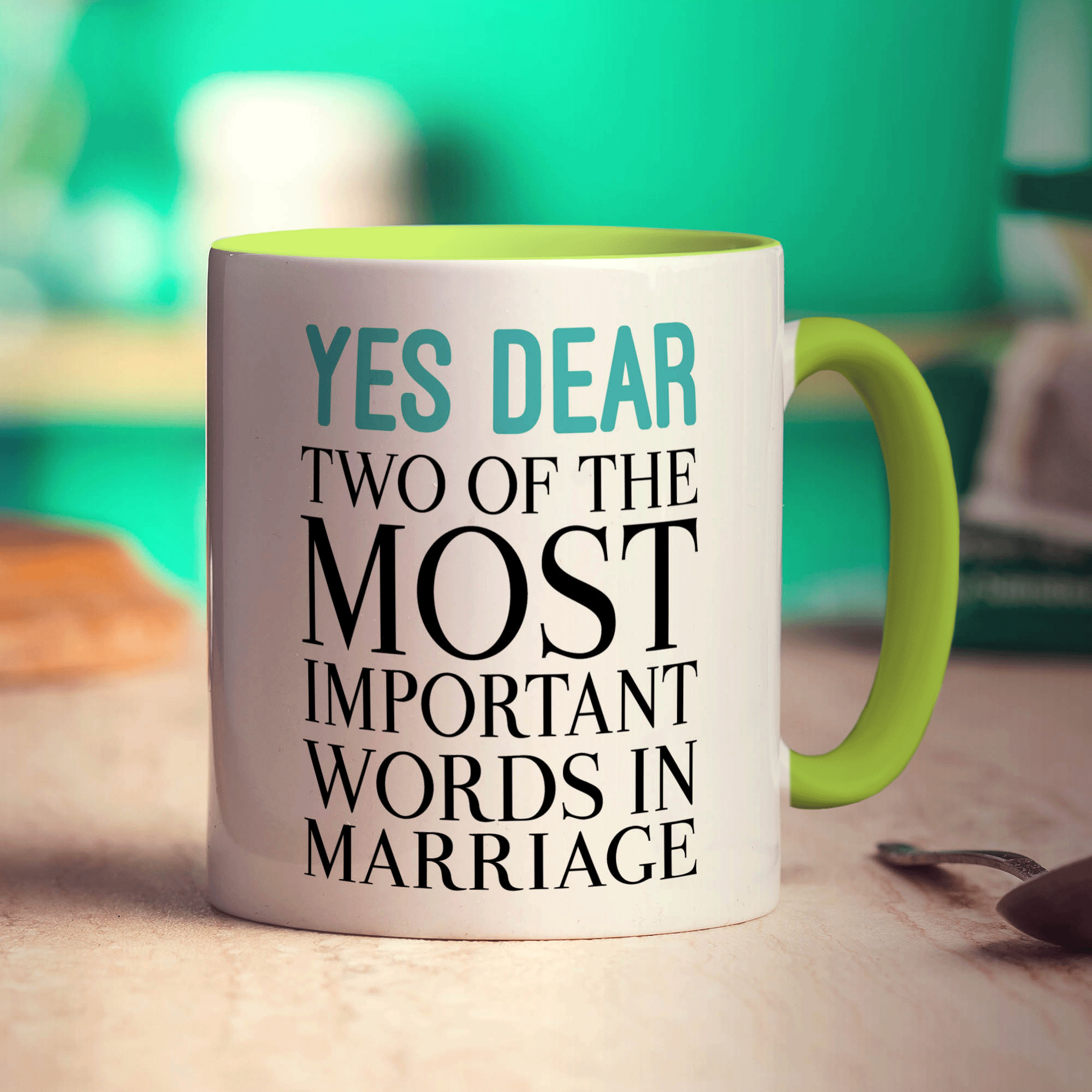 Yes Dear, Two of the Most Important Words in Marriage Mug - Standard 330ml (11oz) / Green