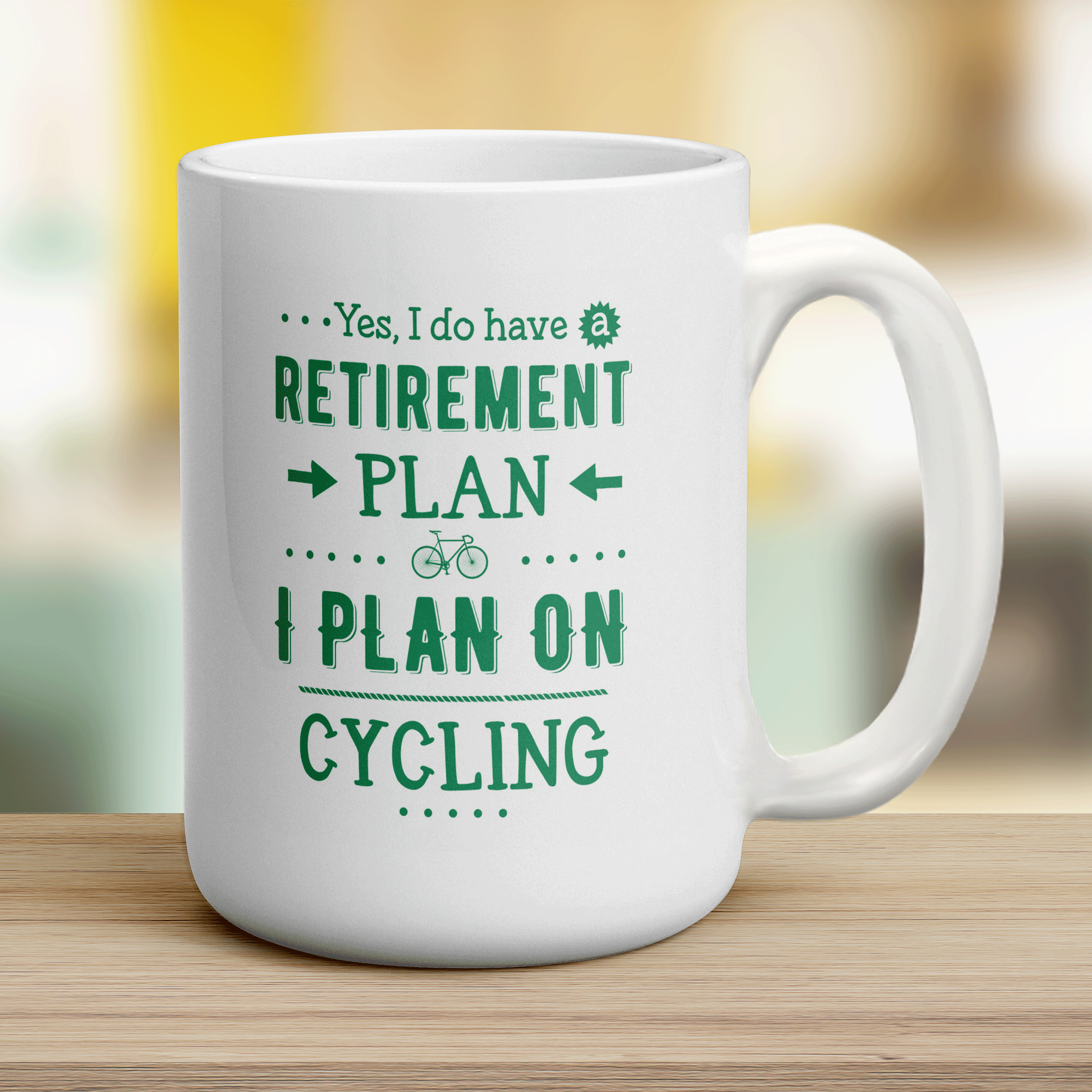 Yes, I Do Have a Retirement Plan, I Plan On Cycling Mug - Jumbo 440ml (15oz) / White
