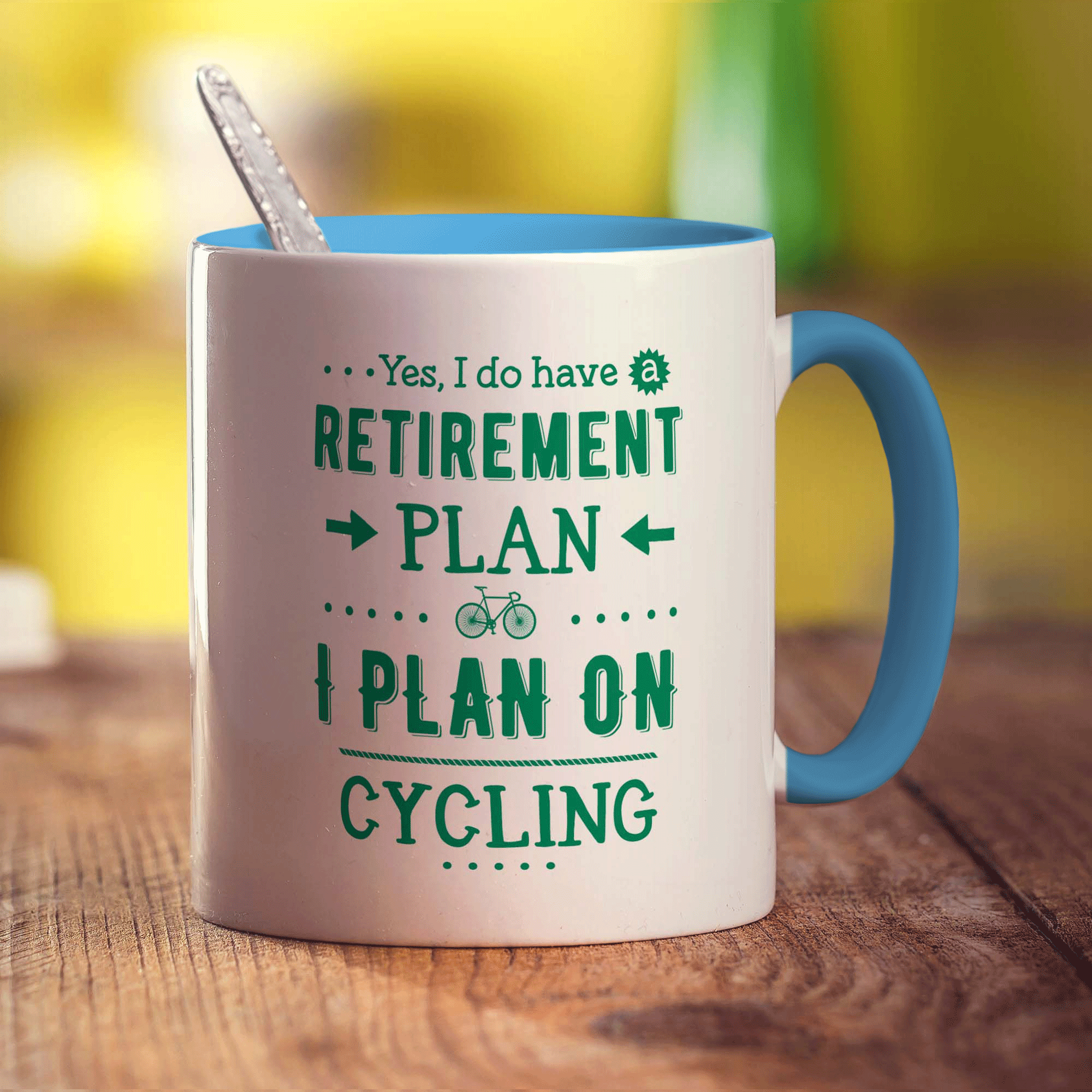 Yes, I Do Have a Retirement Plan, I Plan On Cycling Mug - Standard 330ml (11oz) / Blue