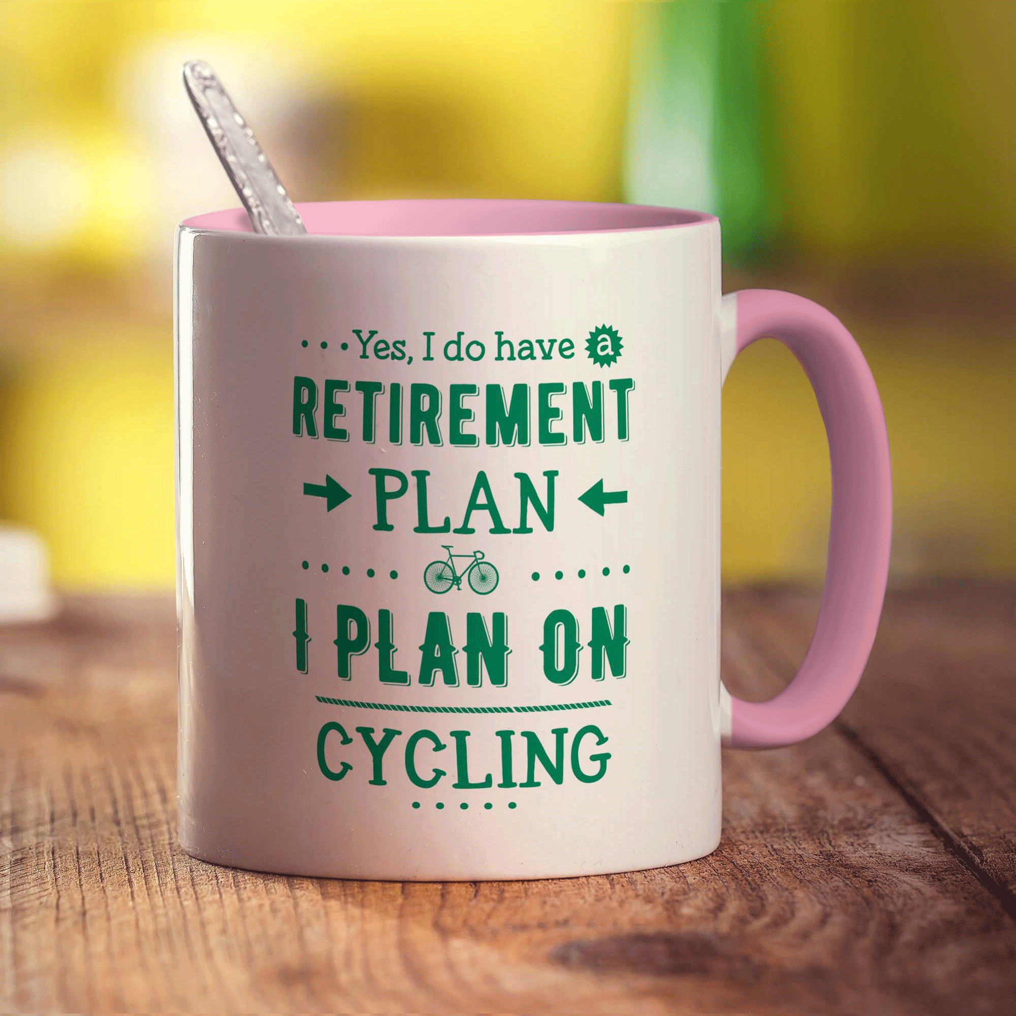 Yes, I Do Have a Retirement Plan, I Plan On Cycling Mug - Standard 330ml (11oz) / Pink