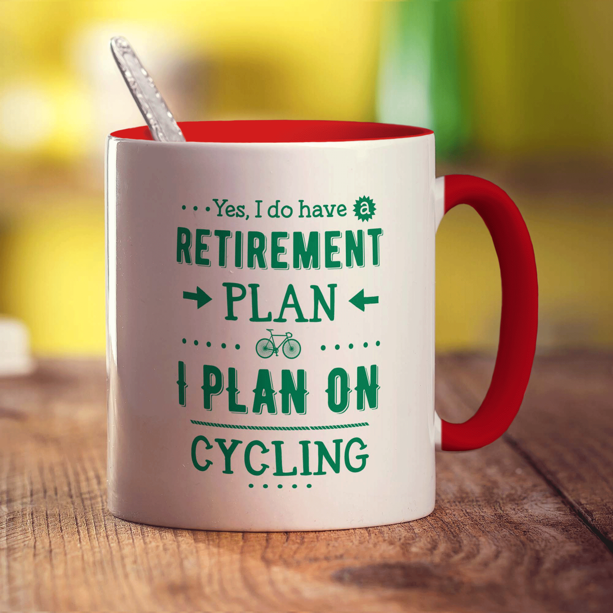 Yes, I Do Have a Retirement Plan, I Plan On Cycling Mug - Standard 330ml (11oz) / Red