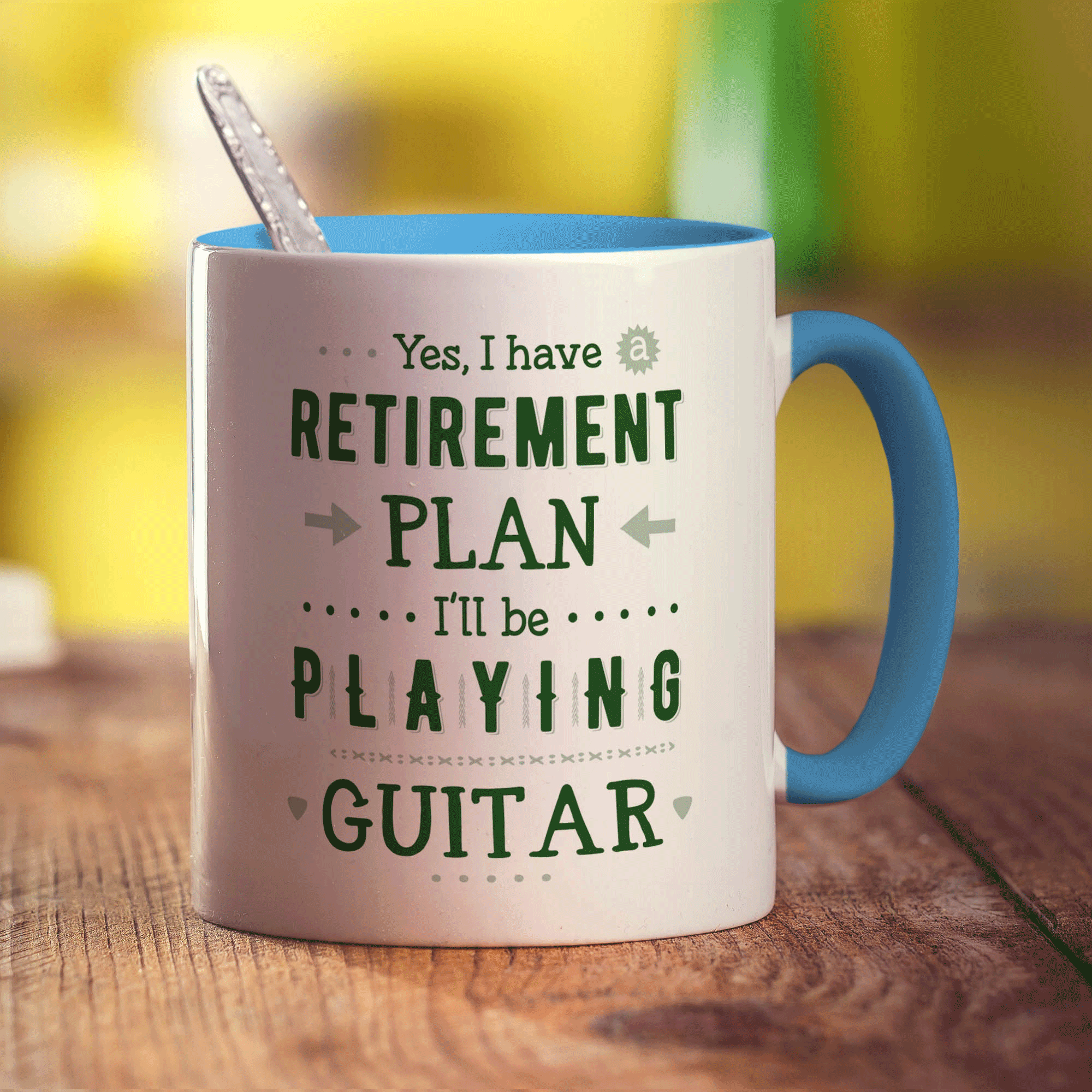 Yes, I Do Have a Retirement Plan, I'll be Playing Guitar Mug - Standard 330ml (11oz) / Blue