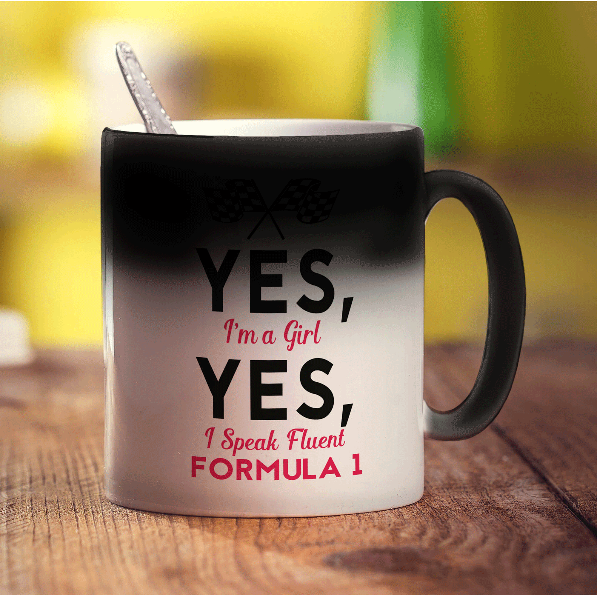 Yes, I'm a Girl Yes, I Speak Fluent Formula 1 Mug - Standard 330ml (11oz) / Magic Mug