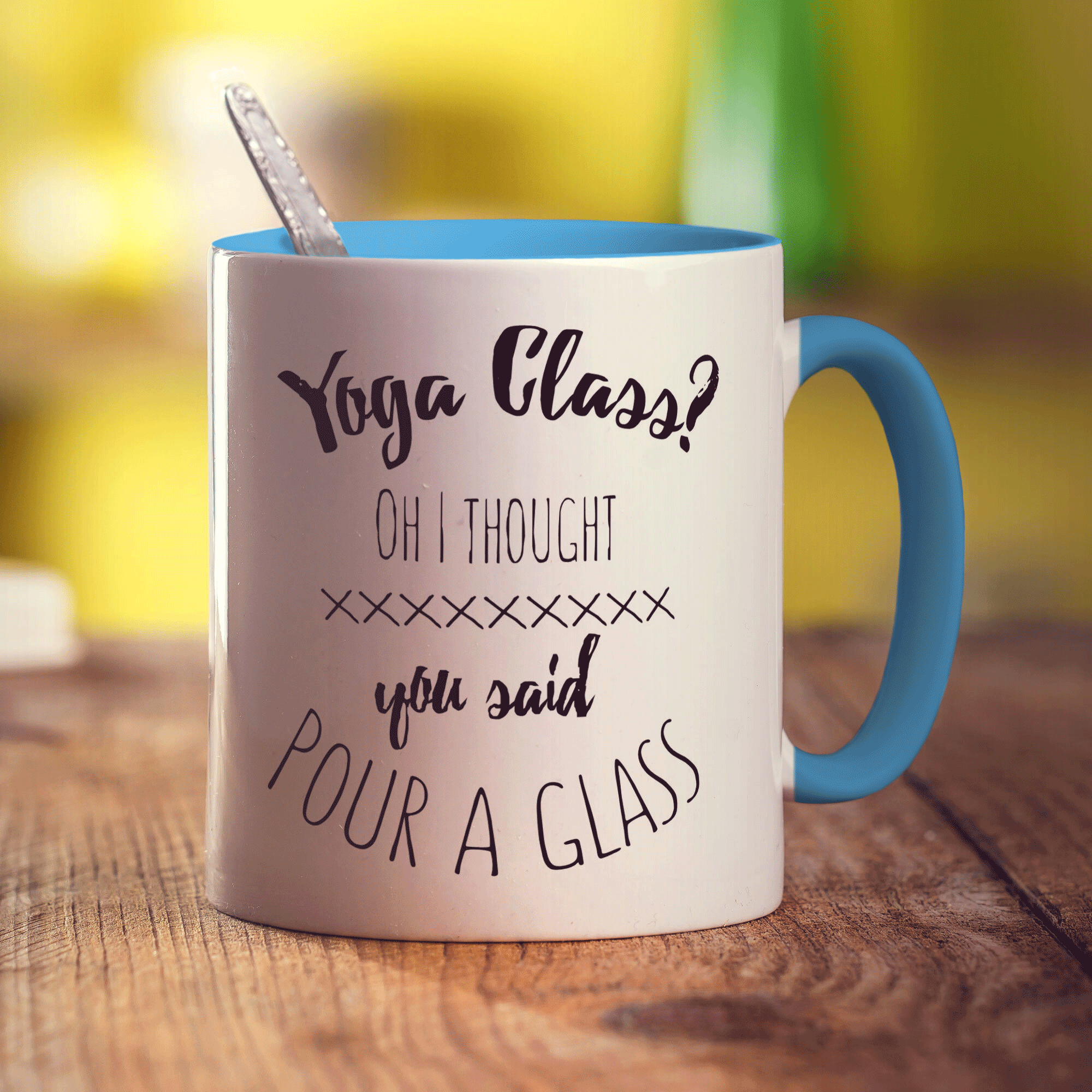 Yoga Class? Oh I Thought You Said Pour a Glass Mug - Standard 330ml (11oz) / Blue