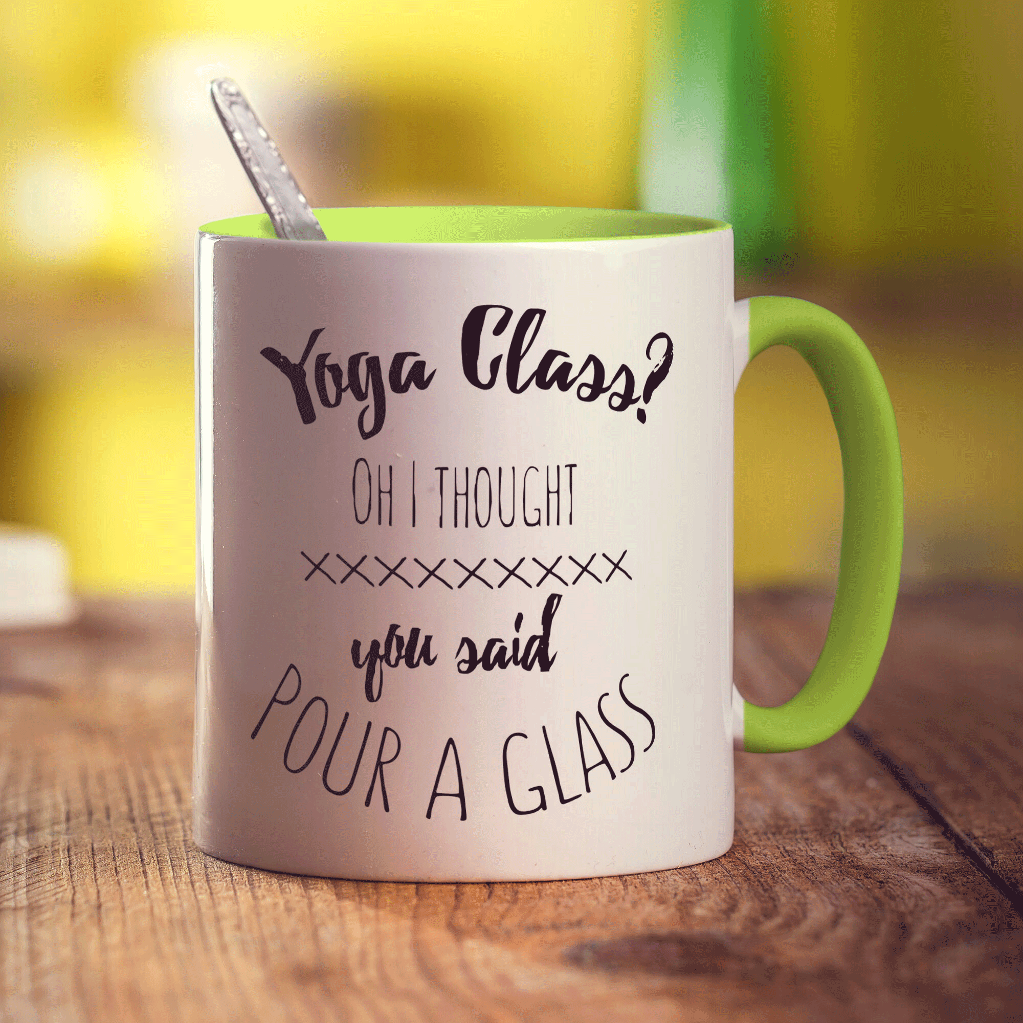 Yoga Class? Oh I Thought You Said Pour a Glass Mug - Standard 330ml (11oz) / Green