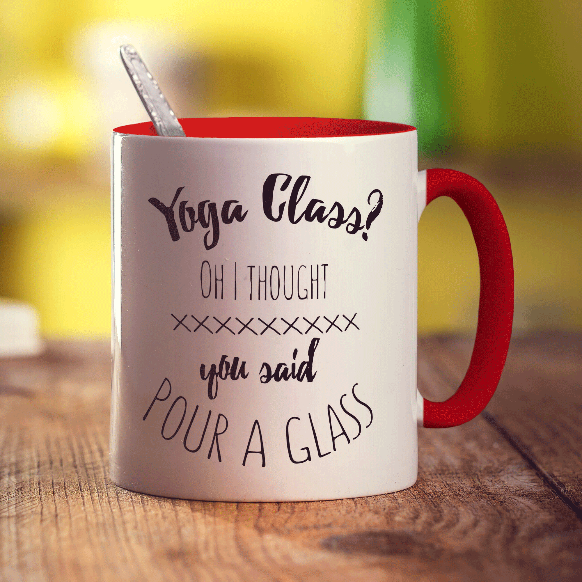 Yoga Class? Oh I Thought You Said Pour a Glass Mug - Standard 330ml (11oz) / Red