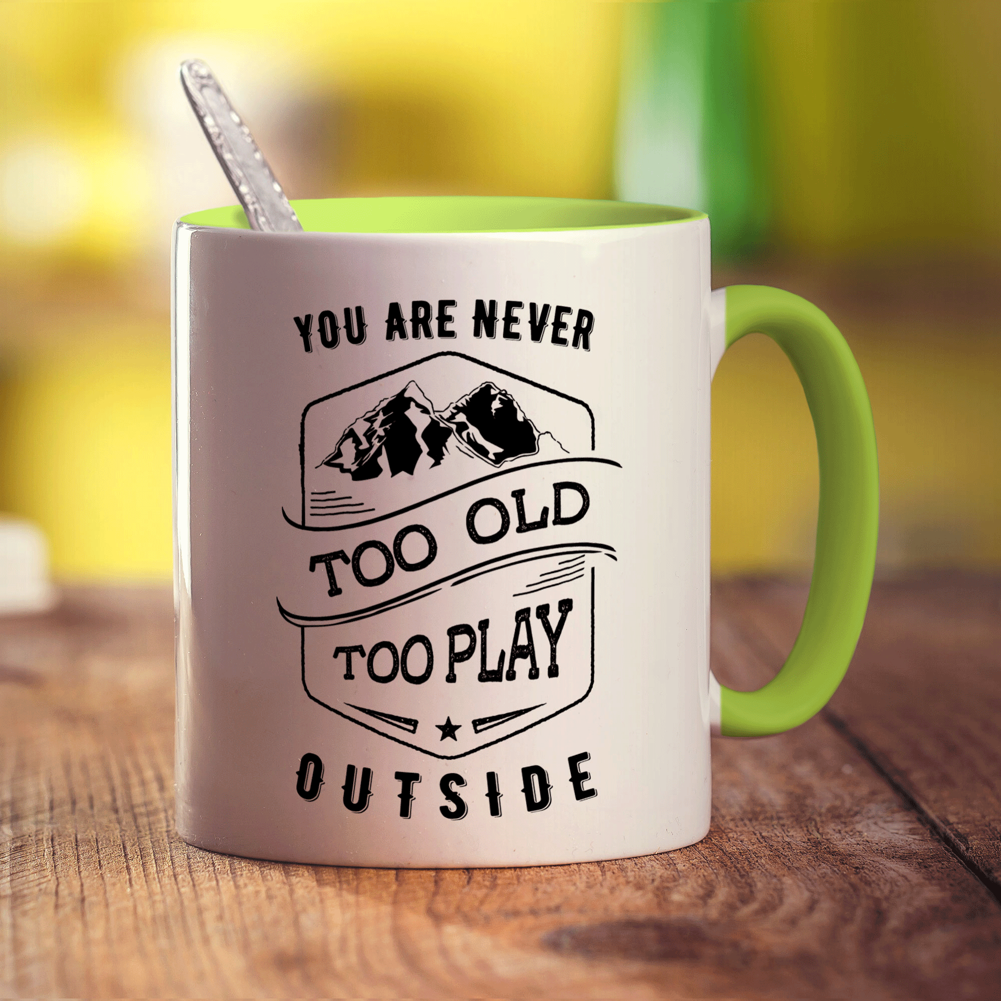 You Are Never Too Old To Play Outside Mug - Standard 330ml (11oz) / Green
