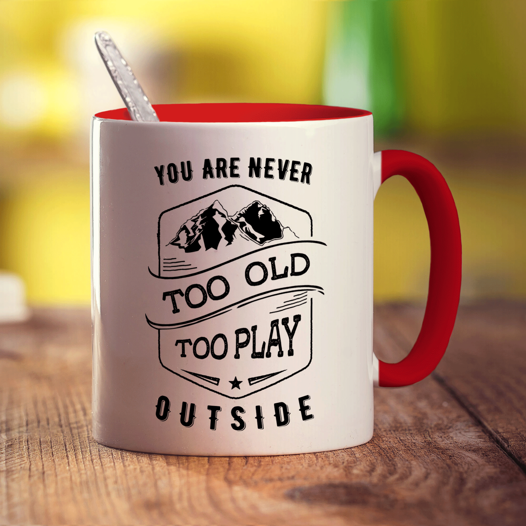 You Are Never Too Old To Play Outside Mug - Standard 330ml (11oz) / Red