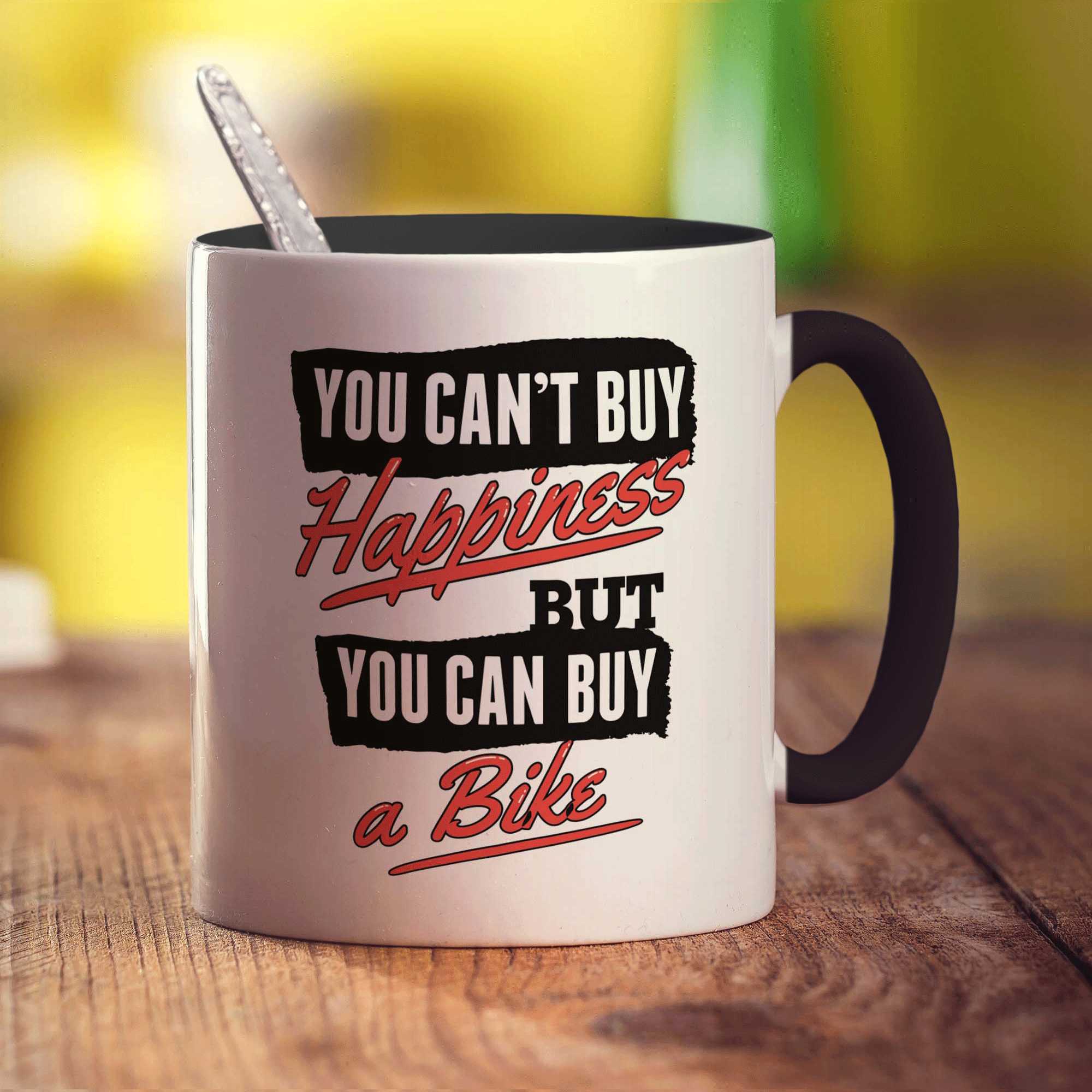You Can't Buy Happiness But You Can Buy a Bike Mug - Standard 330ml (11oz) / Black