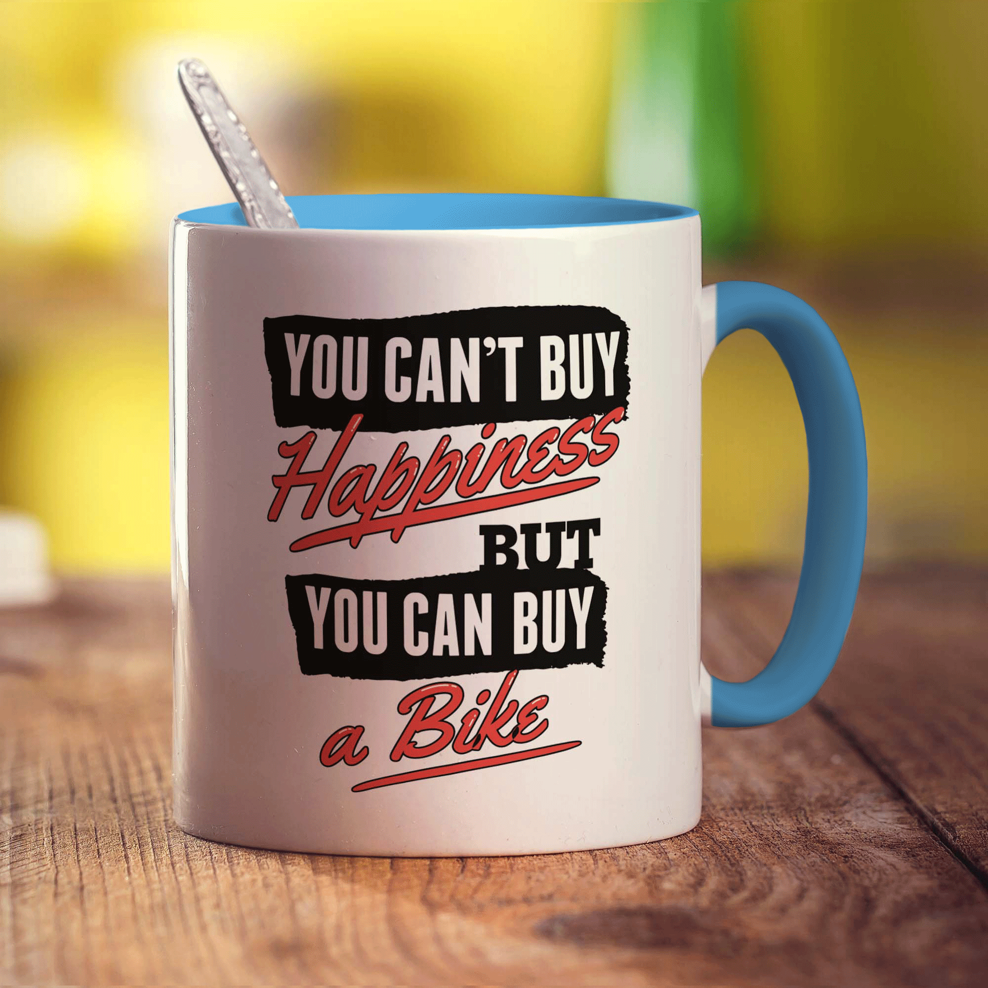 You Can't Buy Happiness But You Can Buy a Bike Mug - Standard 330ml (11oz) / Blue