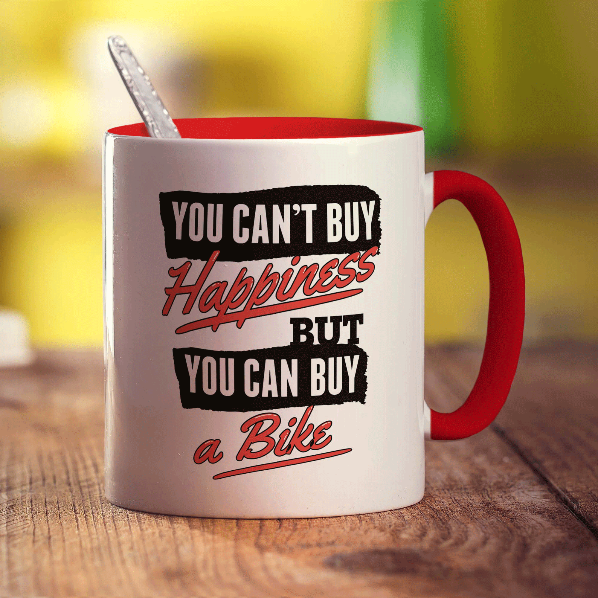 You Can't Buy Happiness But You Can Buy a Bike Mug - Standard 330ml (11oz) / Red