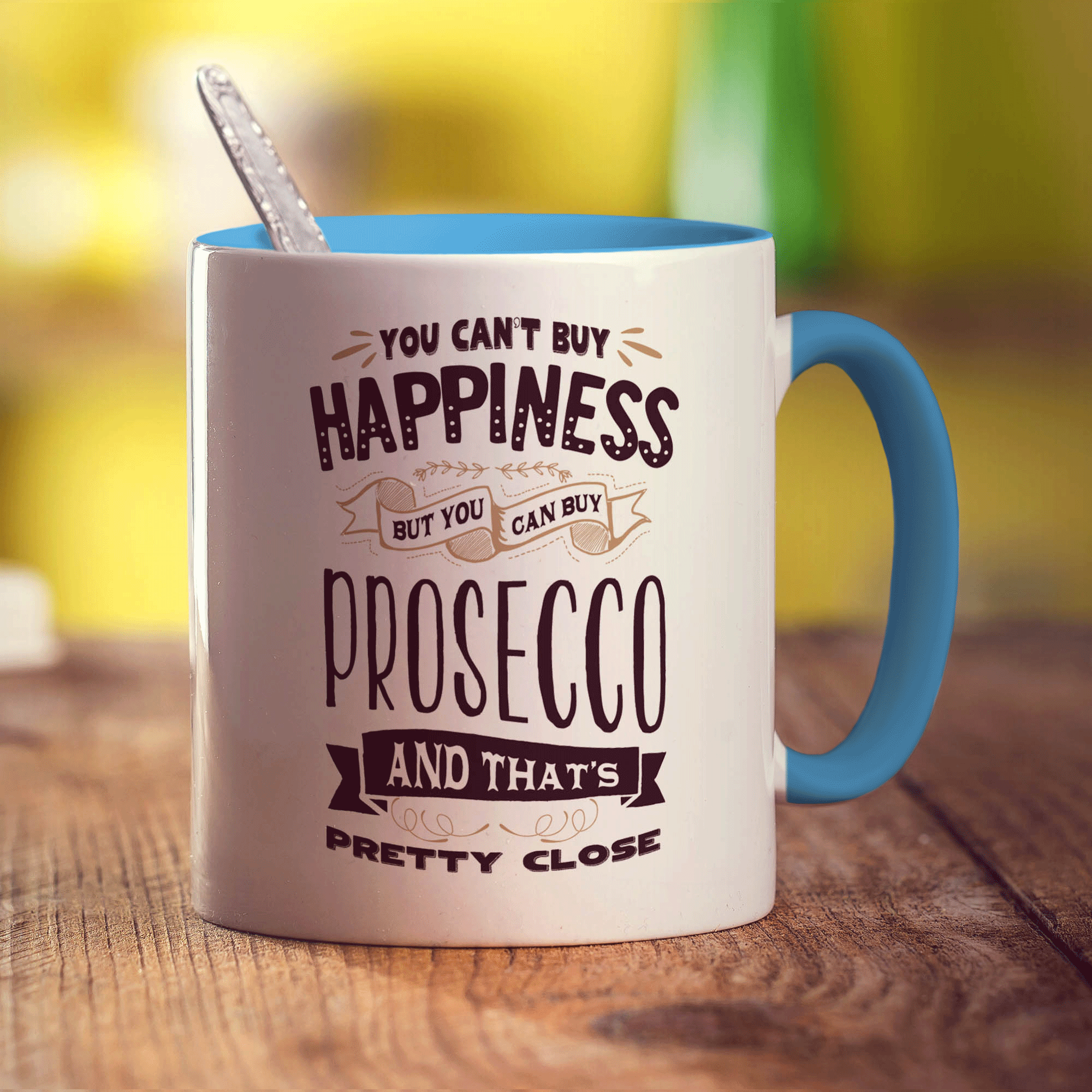You Can't Buy Happiness But You Can Buy Prosecco and That's Pretty Close Mug - Standard 330ml (11oz) / Blue