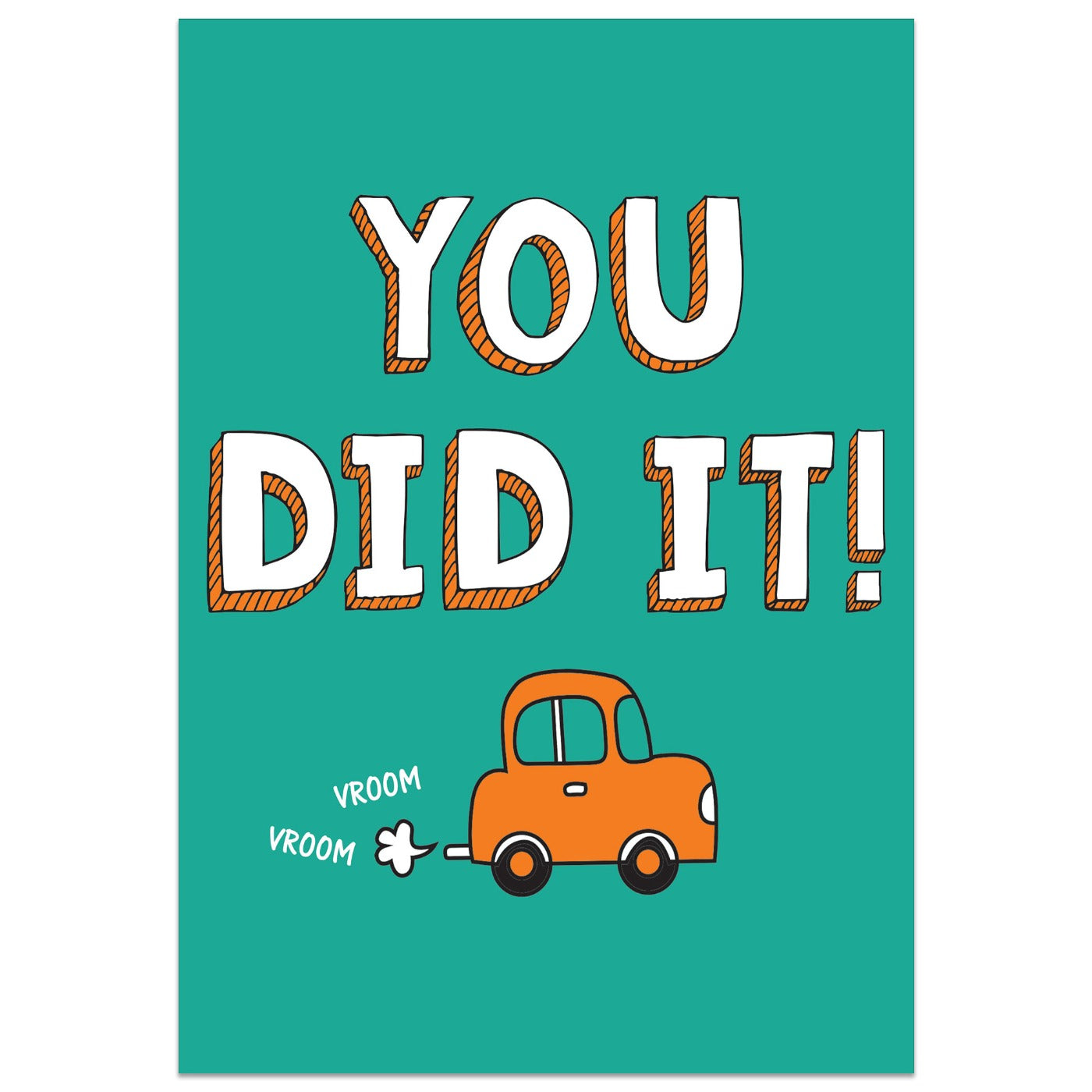You Did It! Passed Driving Test Card
