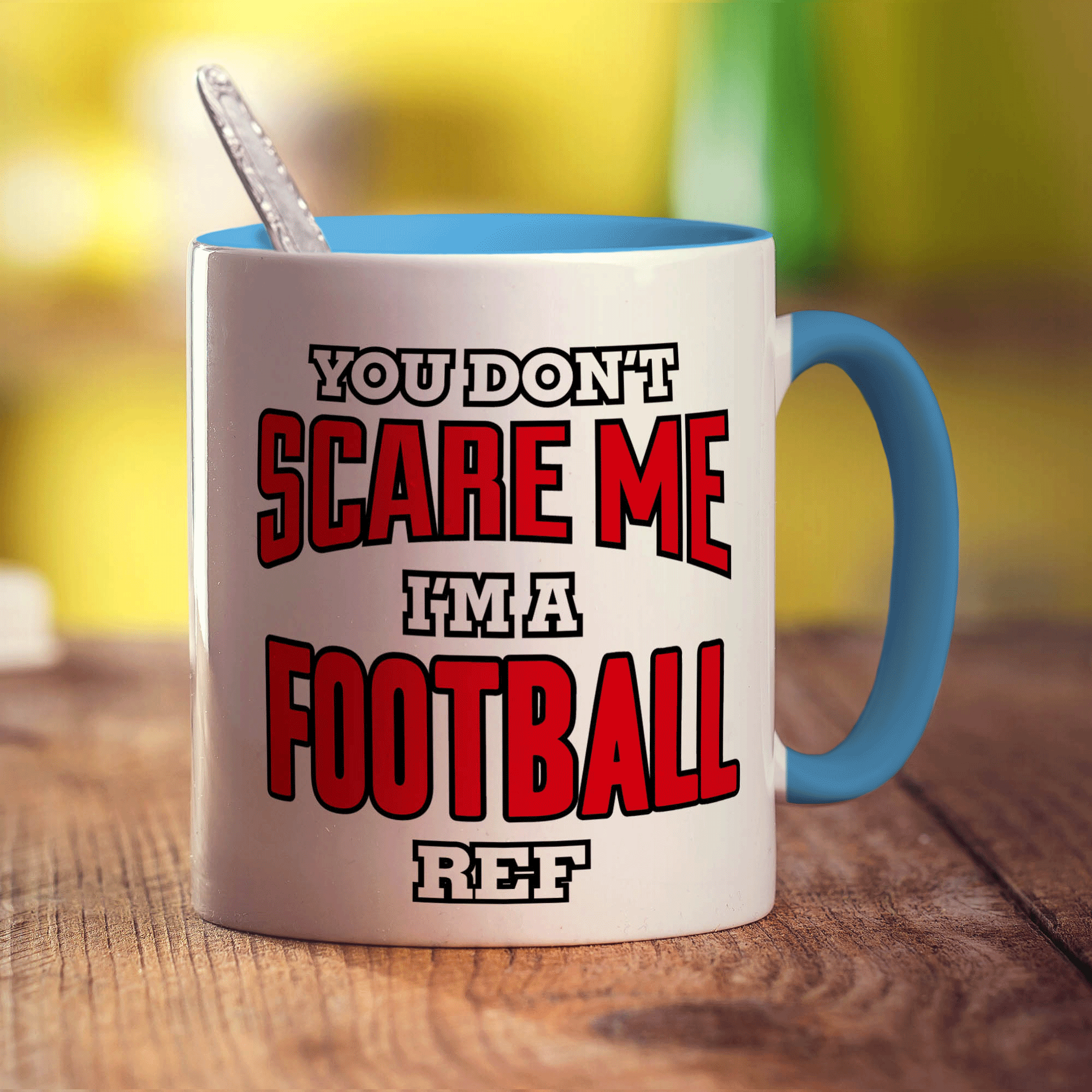You Don't Scare Me, I'm a Football Ref Mug - Standard 330ml (11oz) / Blue
