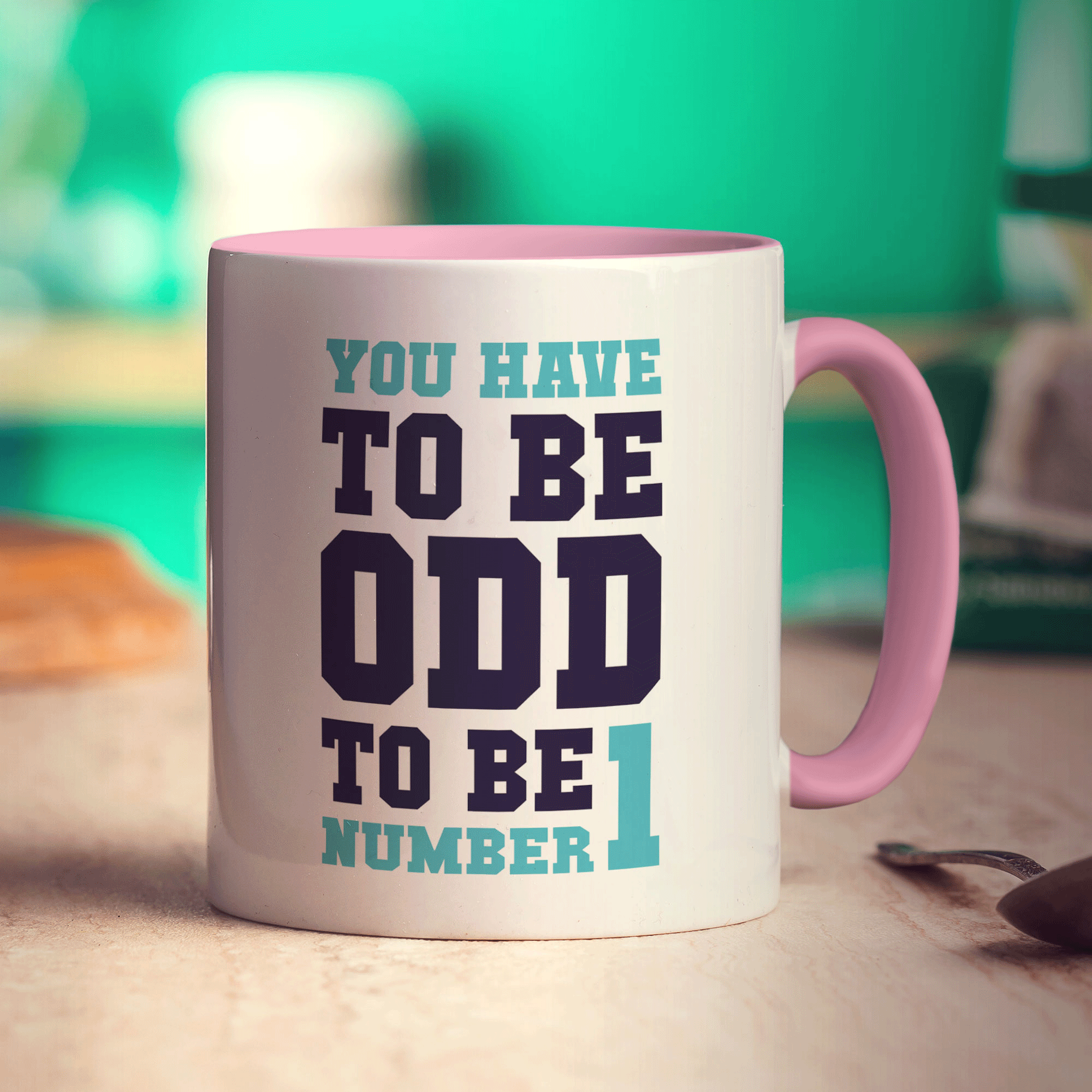 You Have To Be Odd To Be Number 1 Mug - Standard 330ml (11oz) / Pink