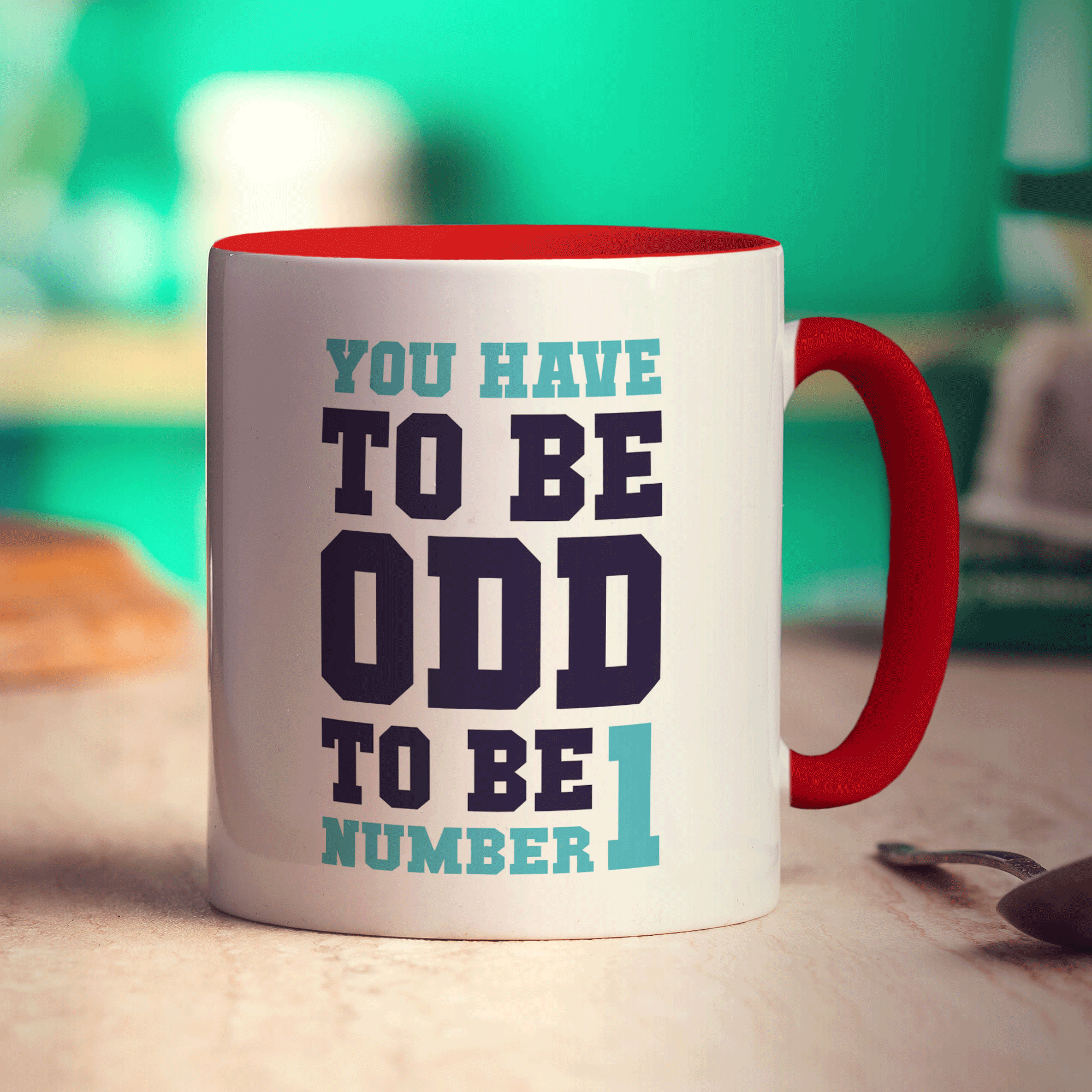 You Have To Be Odd To Be Number 1 Mug - Standard 330ml (11oz) / Red