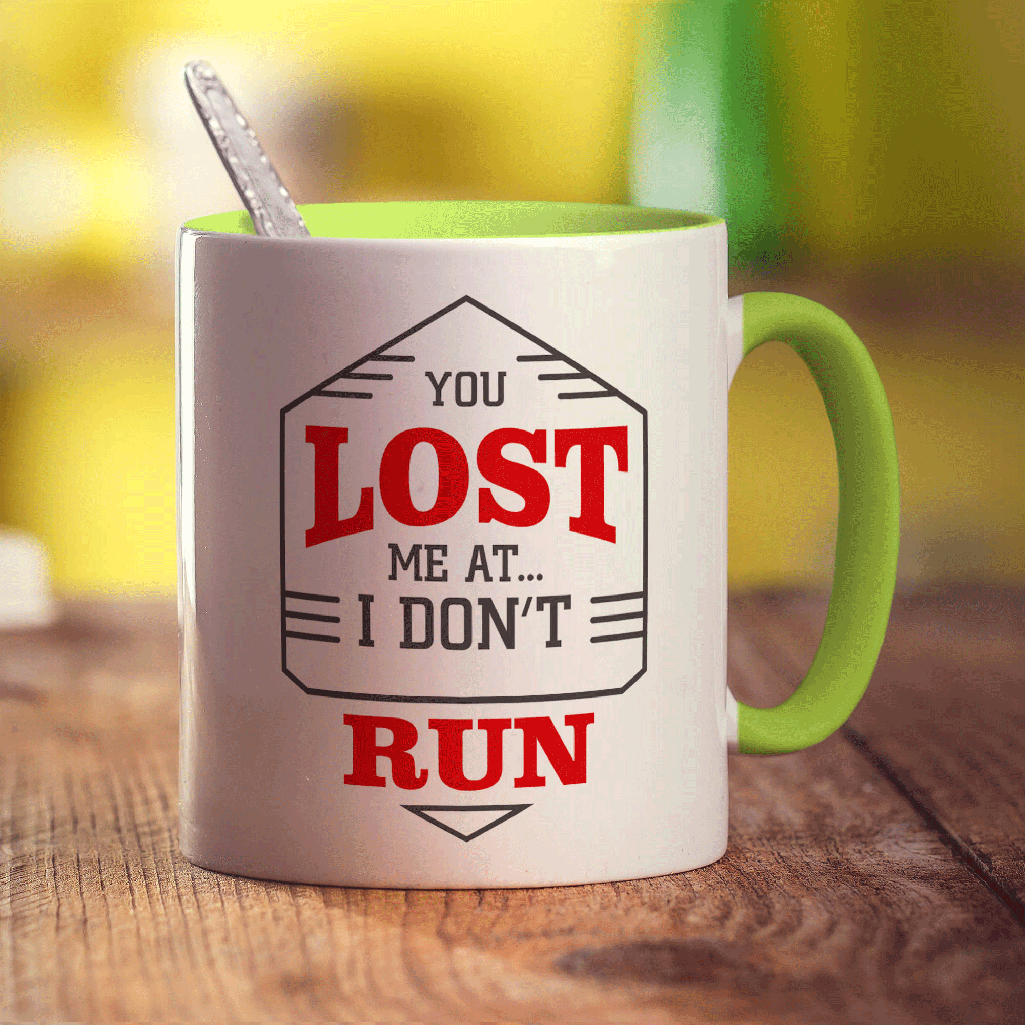 You Lost Me At I Don't Run Mug