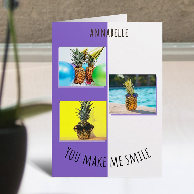 You Make Me Smile Photo Card