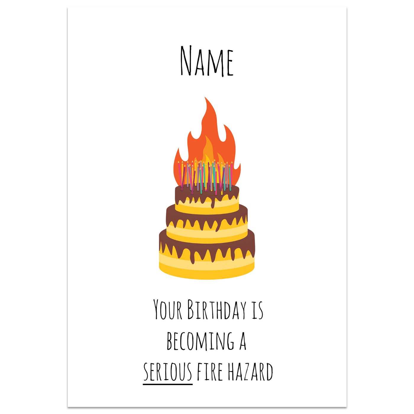 Your Birthday is Becoming a Serious Fire Hazard Card
