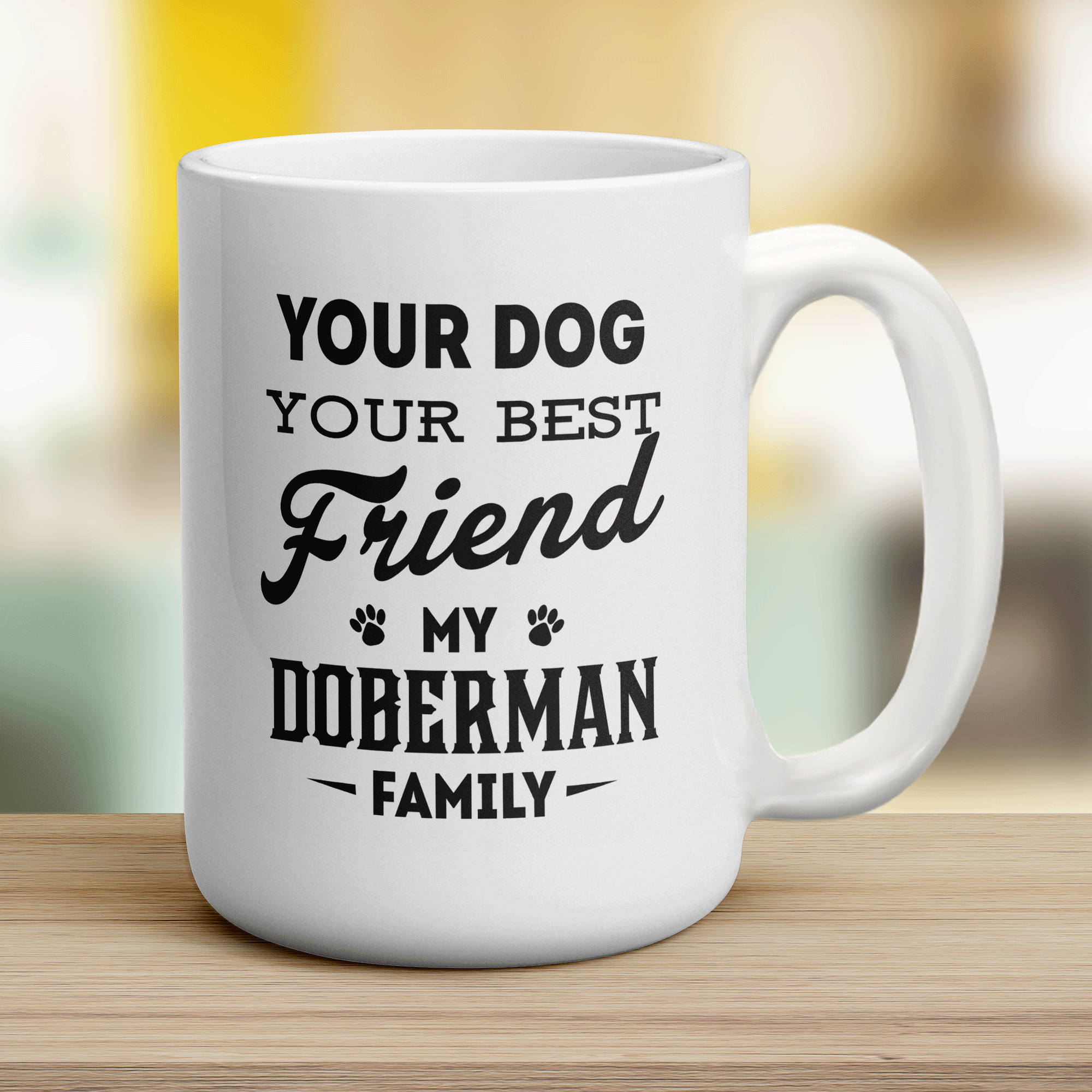Your Dog, Your Best Friend -  My Doberman, Family Mug - Jumbo 440ml (15oz) / White