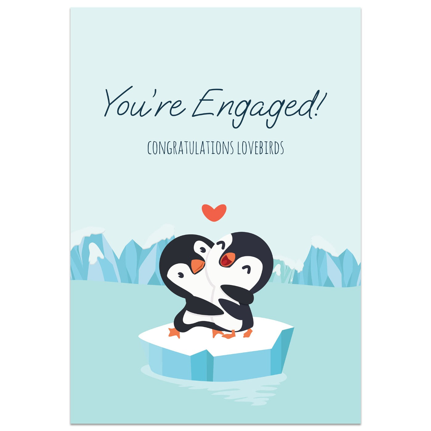 Congratulations Lovebirds Engagement Card