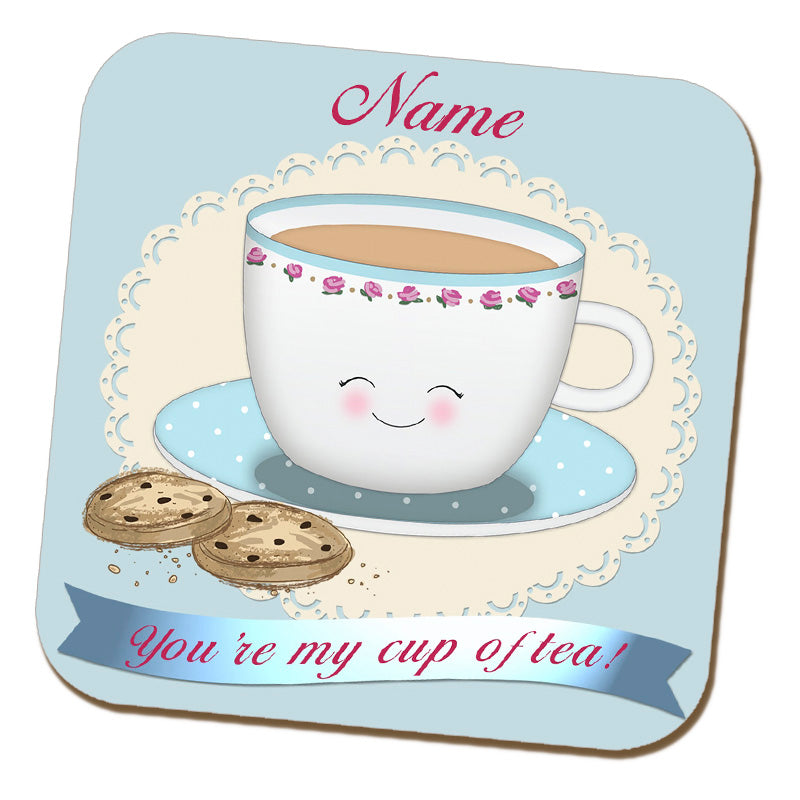 You're My Cup Of Tea - Blue Name Coaster