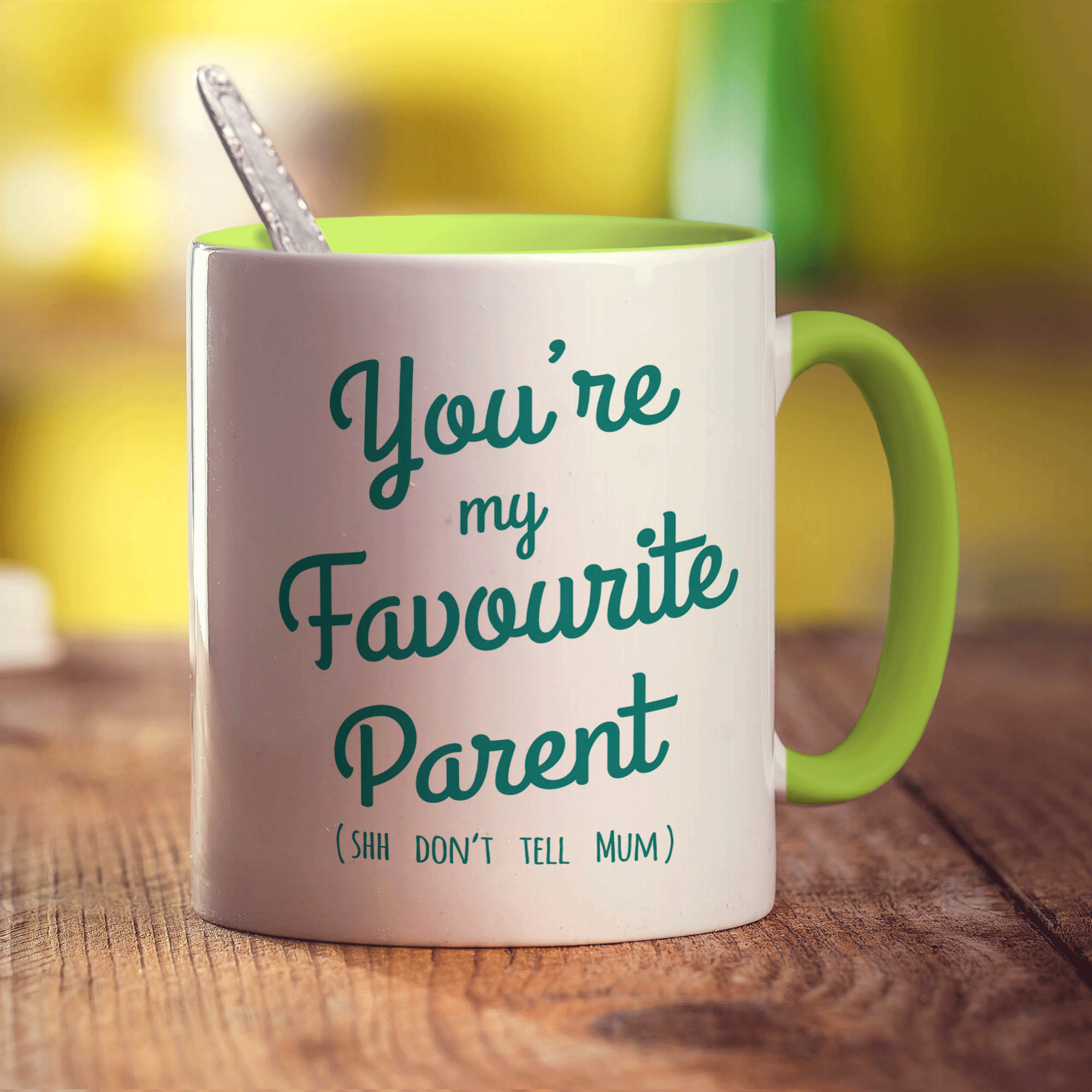 You're My Favourite Parent (Shh Don't Tell Mum) Mug - Standard 330ml (11oz) / Green